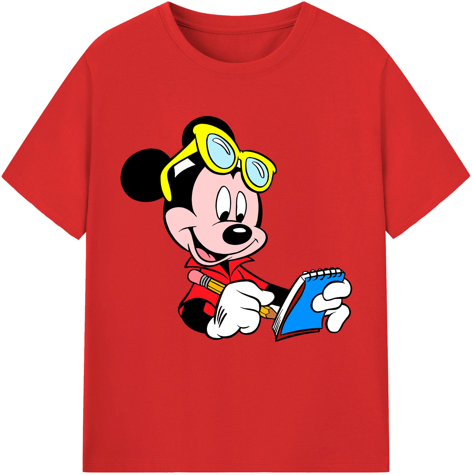 （画像用） ミッキーマウス Mickey Mouse 綿100％半袖Tシャツ（フロントプリント）