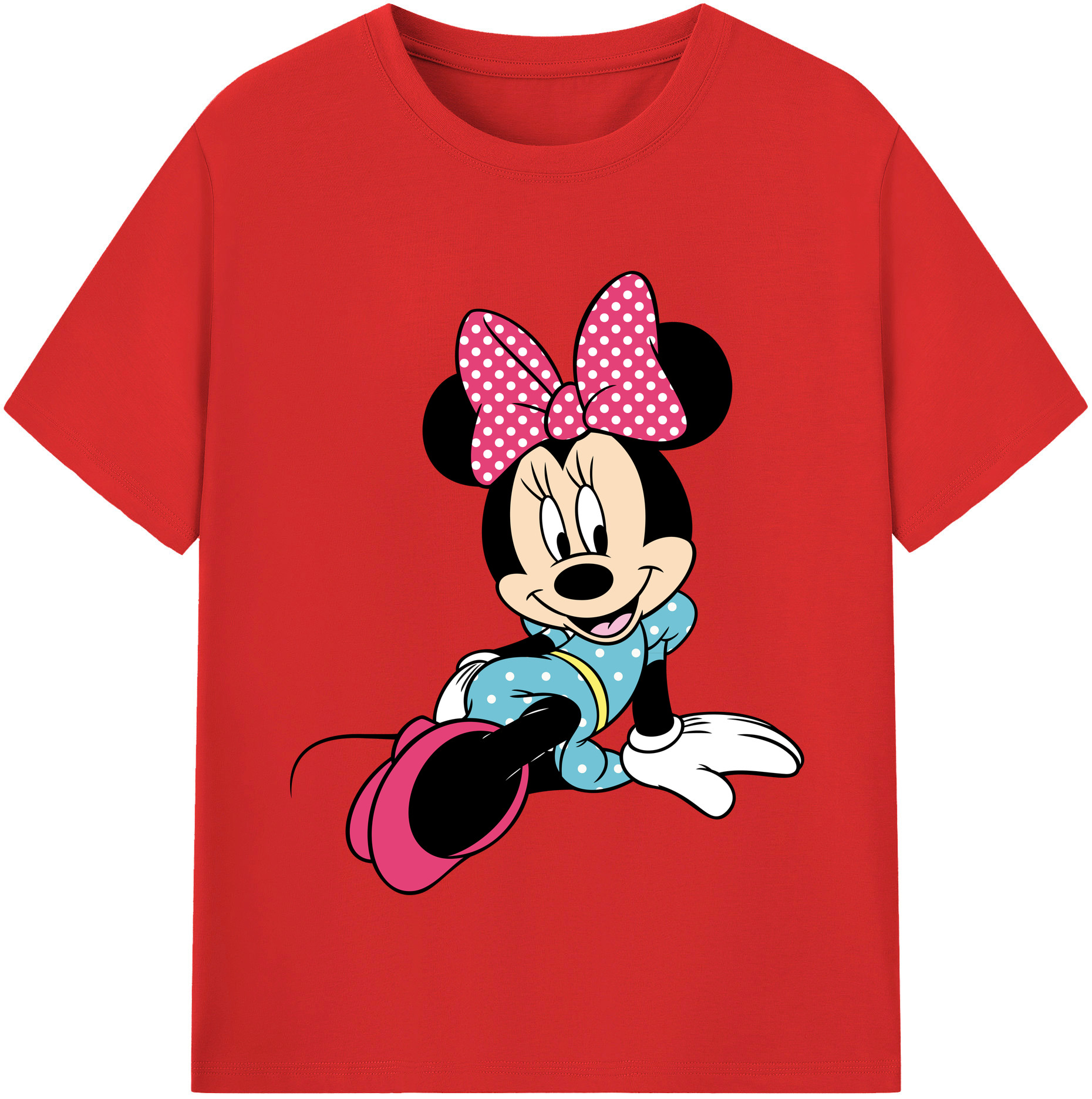 （画像用） ミッキーマウス Mickey Mouse 綿100％半袖Tシャツ（フロントプリント）