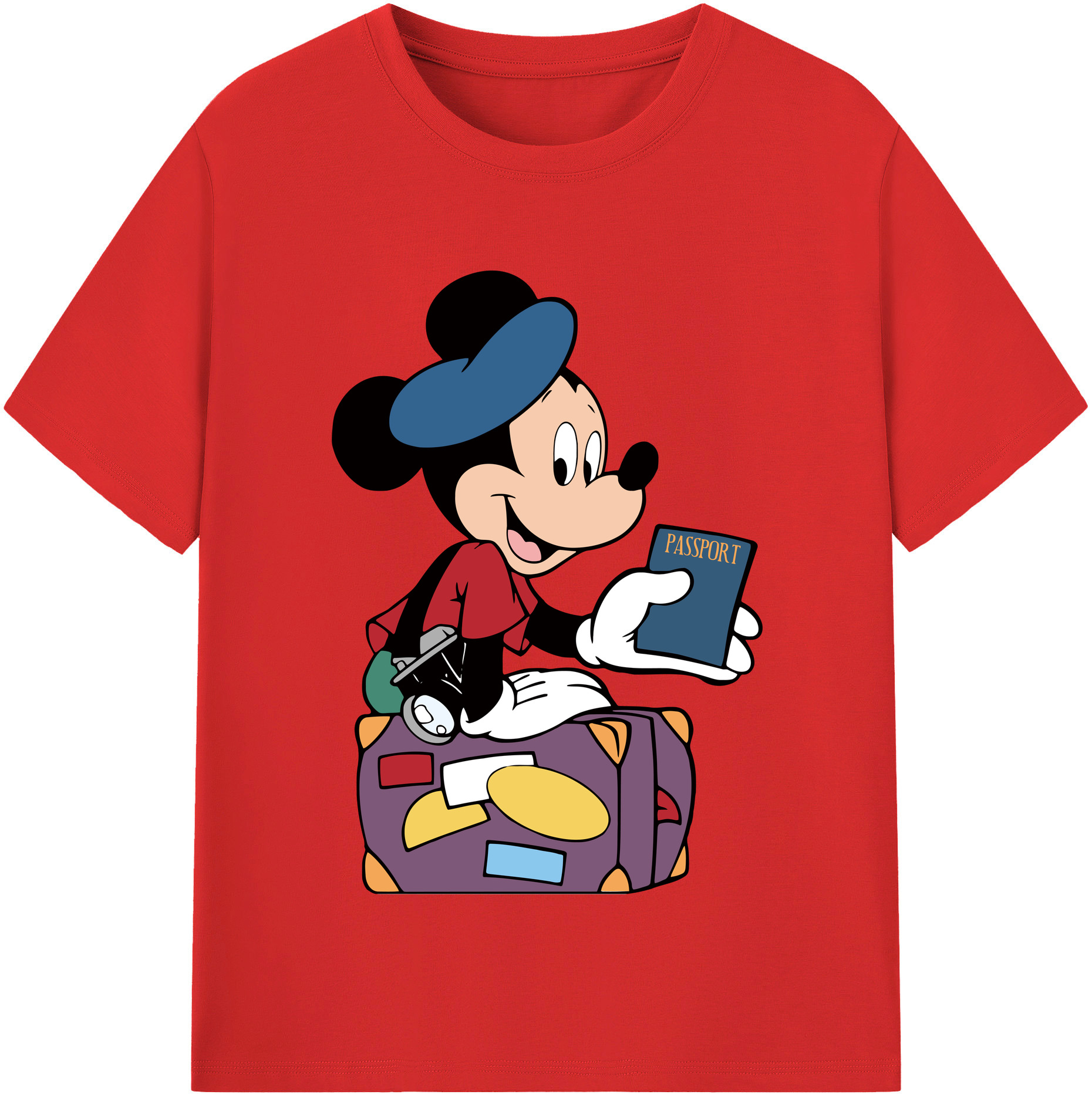 （画像用） ミッキーマウス Mickey Mouse 綿100％半袖Tシャツ（フロントプリント）