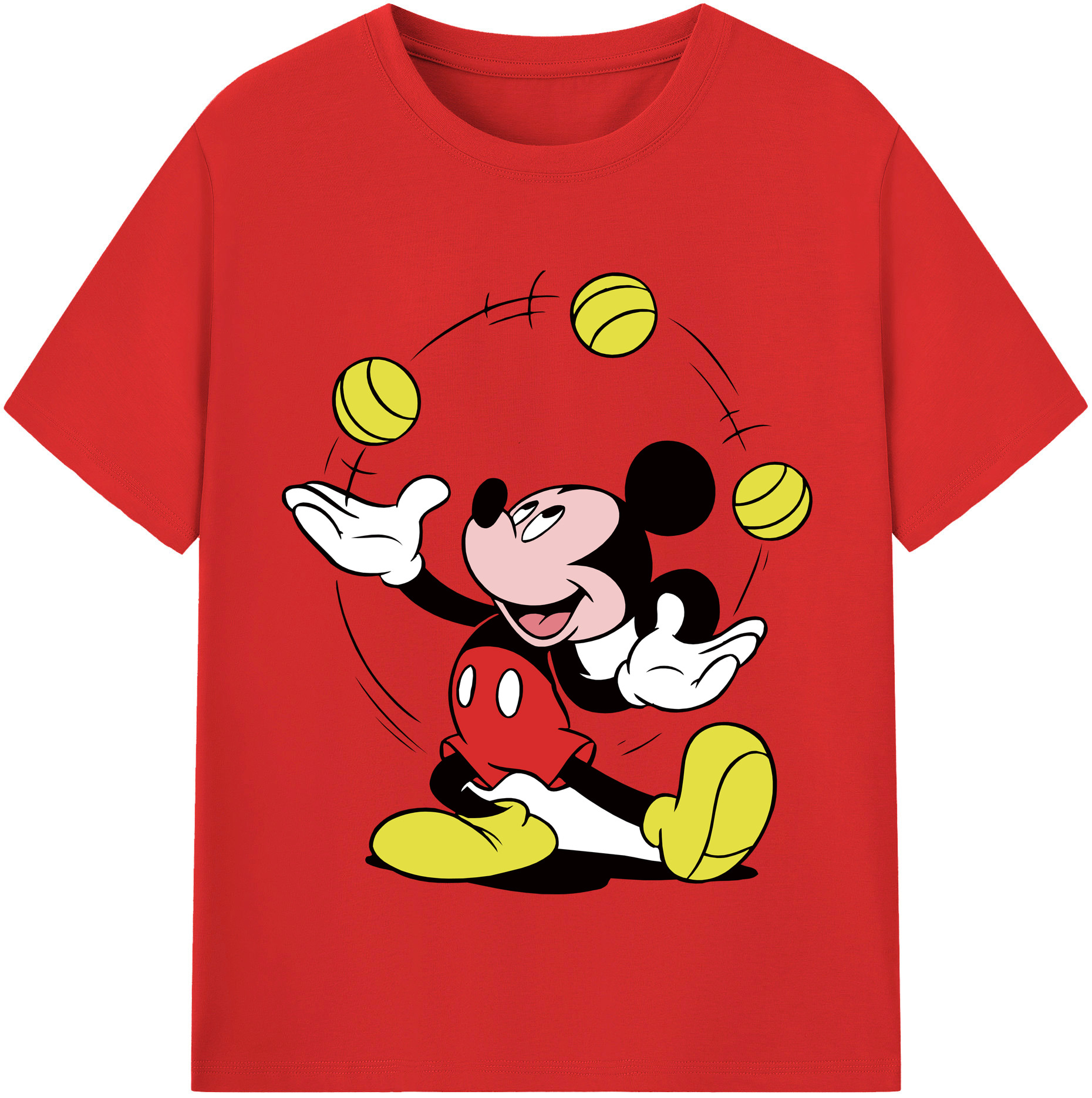 （画像用） ミッキーマウス Mickey Mouse 綿100％半袖Tシャツ（フロントプリント）