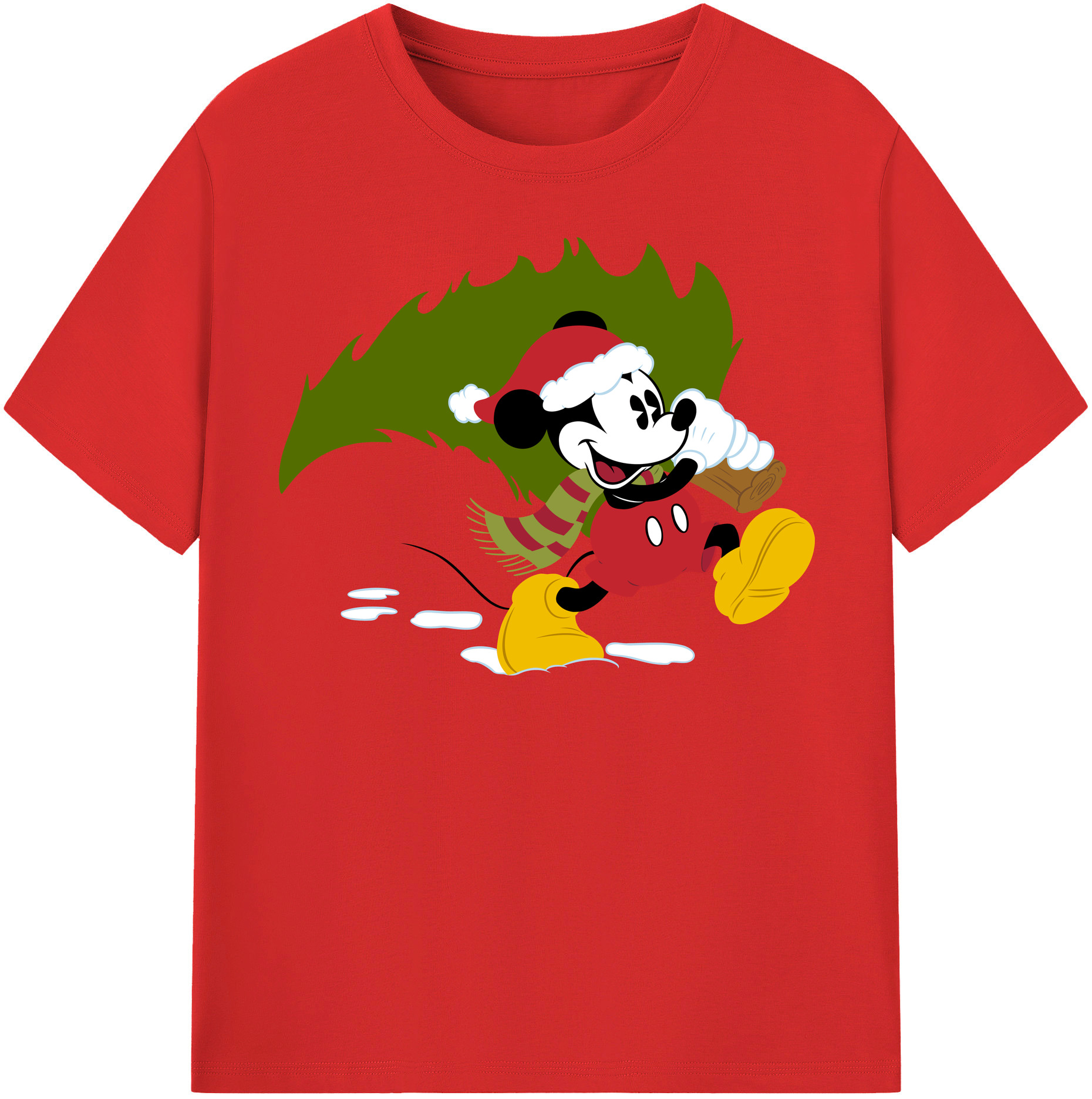 （画像用） ミッキーマウス Mickey Mouse 綿100％半袖Tシャツ（フロントプリント）