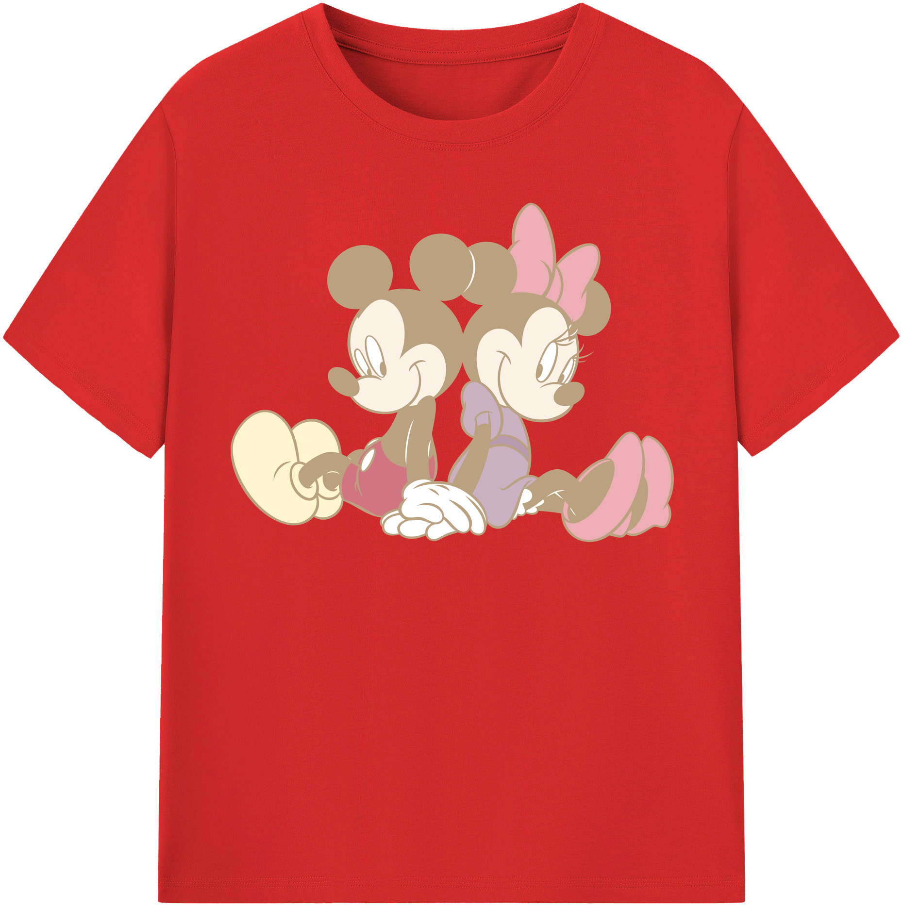 （画像用） ミッキーマウス Mickey Mouse 綿100％半袖Tシャツ（フロントプリント）