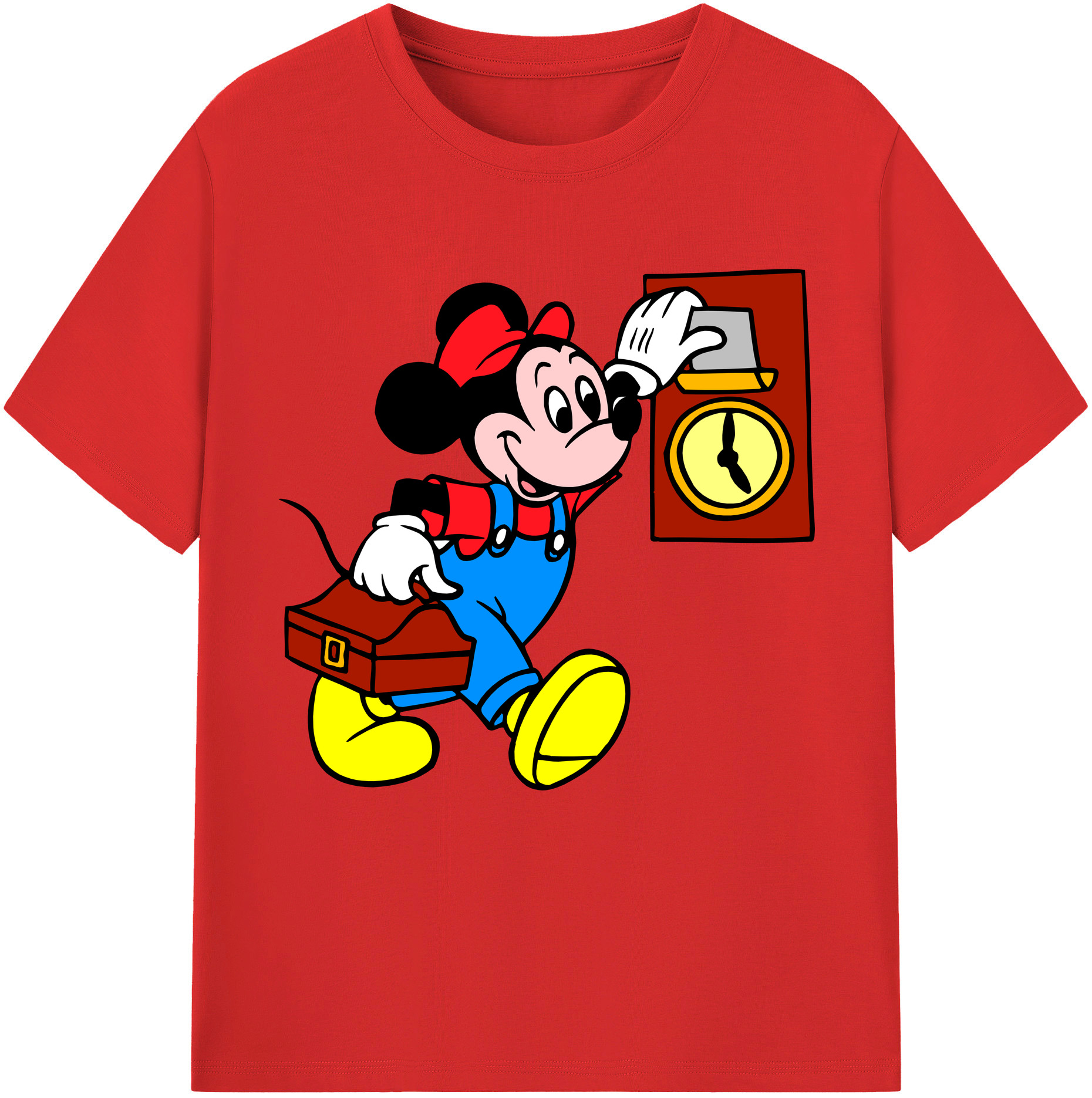 （画像用） ミッキーマウス Mickey Mouse 綿100％半袖Tシャツ（フロントプリント）