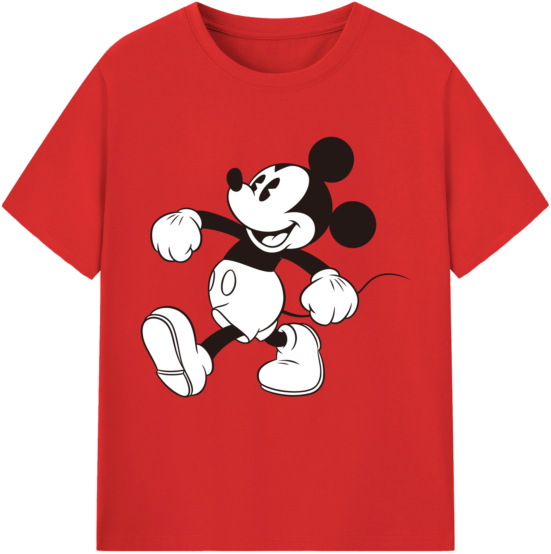 （画像用） ミッキーマウス Mickey Mouse 綿100％半袖Tシャツ（フロントプリント）