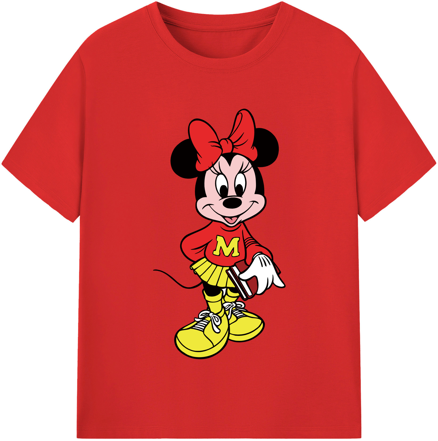 （画像用） ミッキーマウス Mickey Mouse 綿100％半袖Tシャツ（フロントプリント）