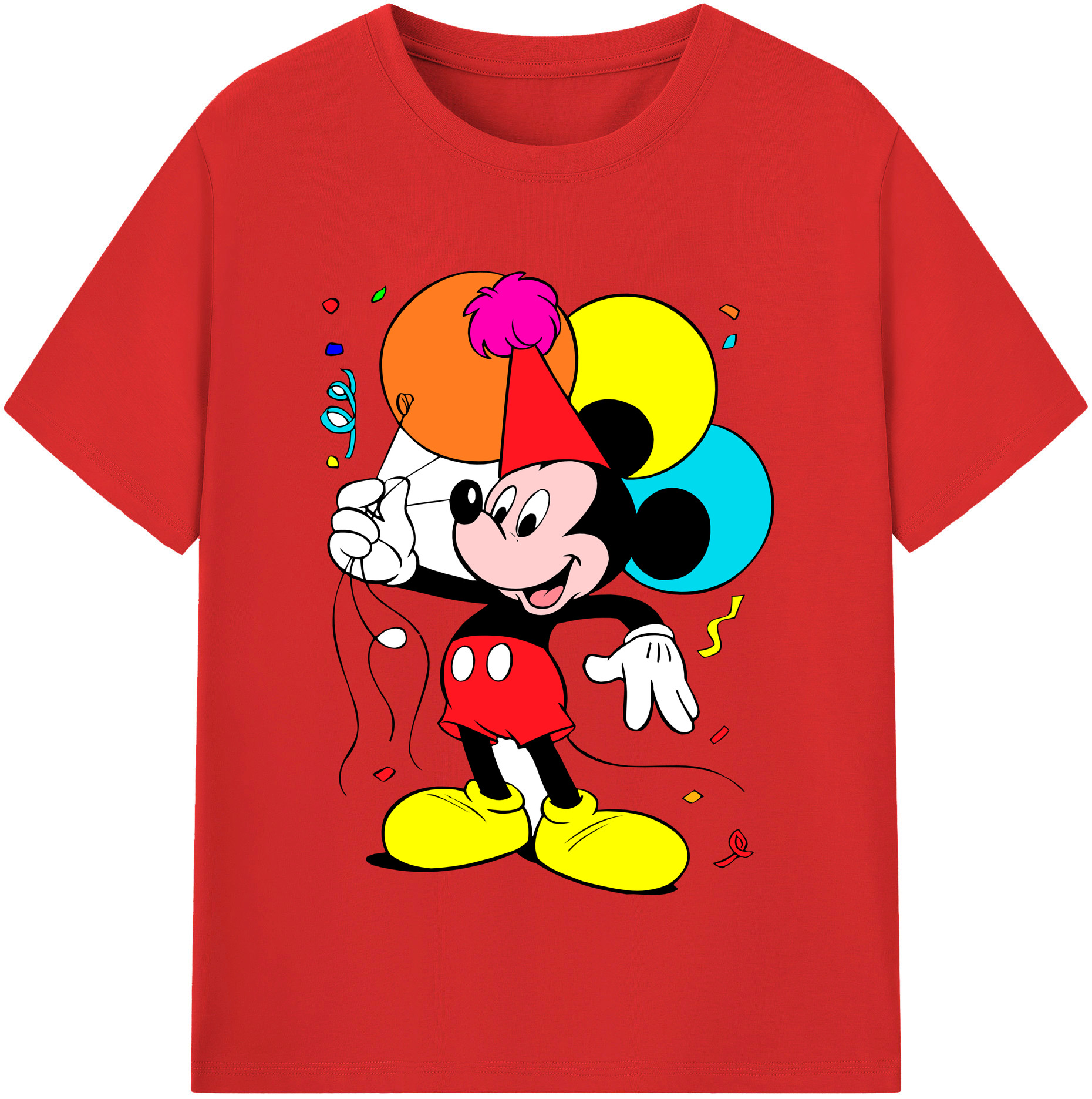 （画像用） ミッキーマウス Mickey Mouse 綿100％半袖Tシャツ（フロントプリント）