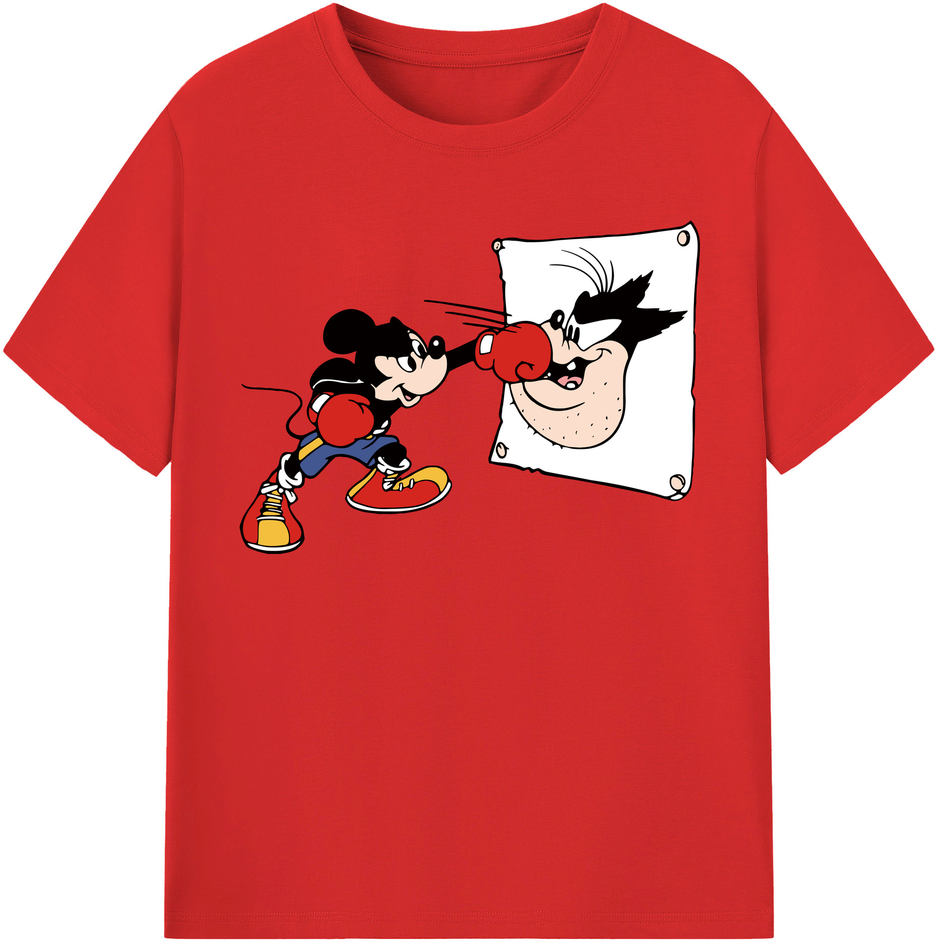（画像用） ミッキーマウス Mickey Mouse 綿100％半袖Tシャツ（フロントプリント）