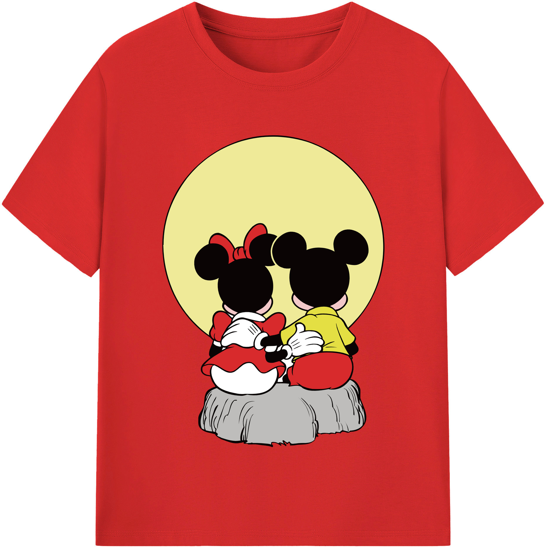 （画像用） ミッキーマウス Mickey Mouse 綿100％半袖Tシャツ（フロントプリント）