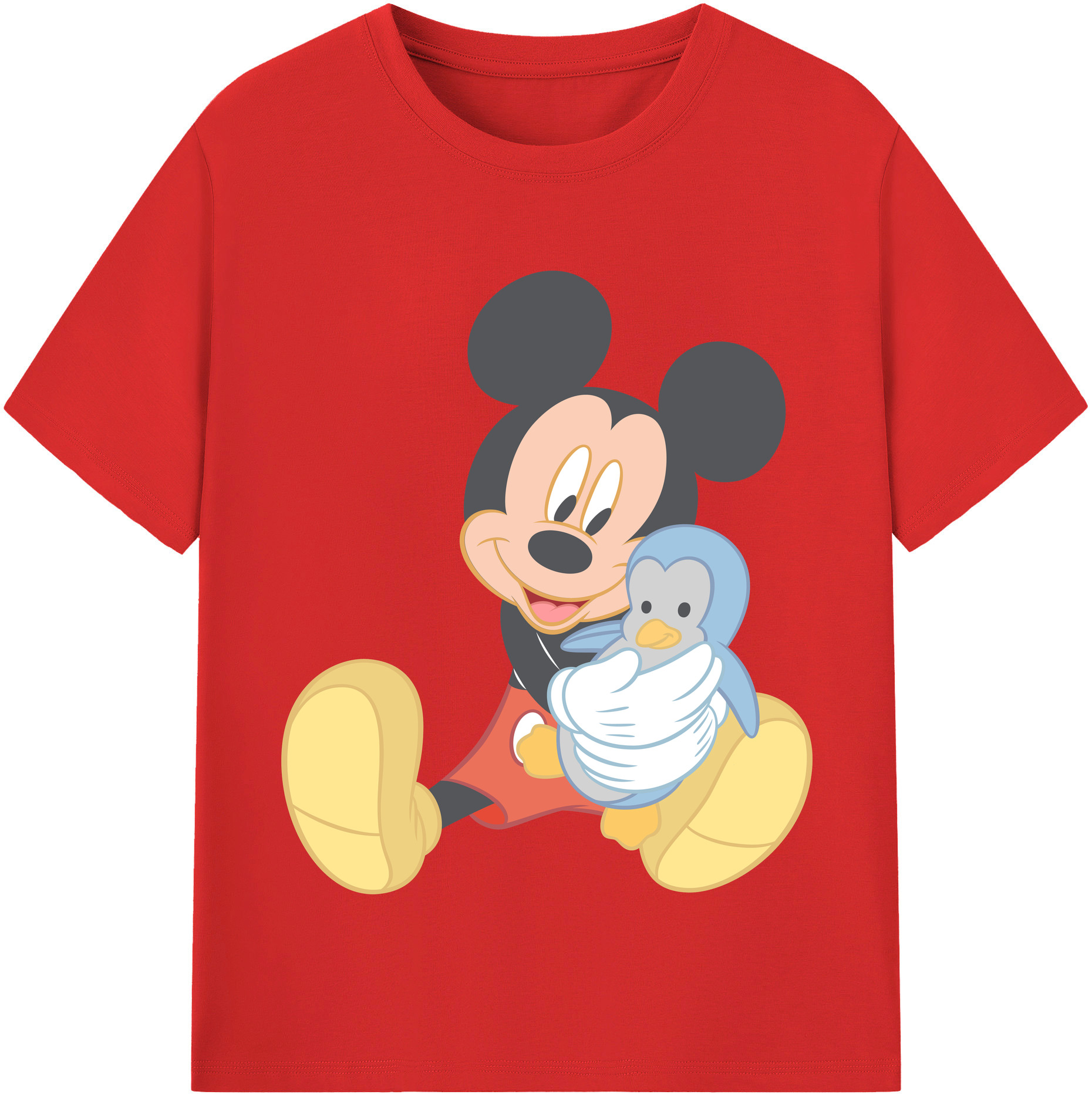 （画像用） ミッキーマウス Mickey Mouse 綿100％半袖Tシャツ（フロントプリント）