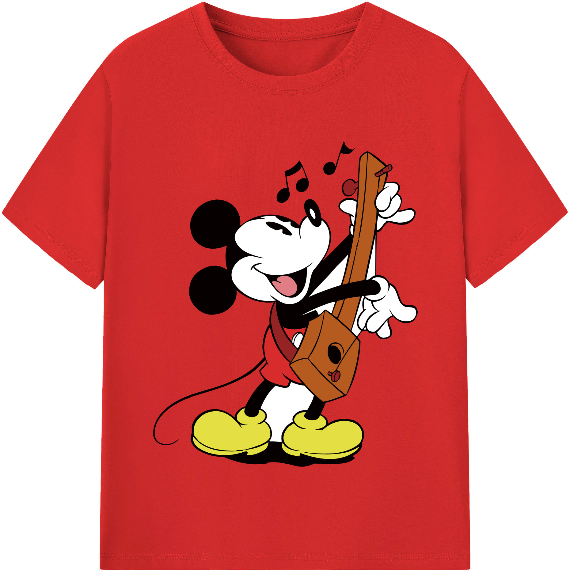 （画像用） ミッキーマウス Mickey Mouse 綿100％半袖Tシャツ（フロントプリント）