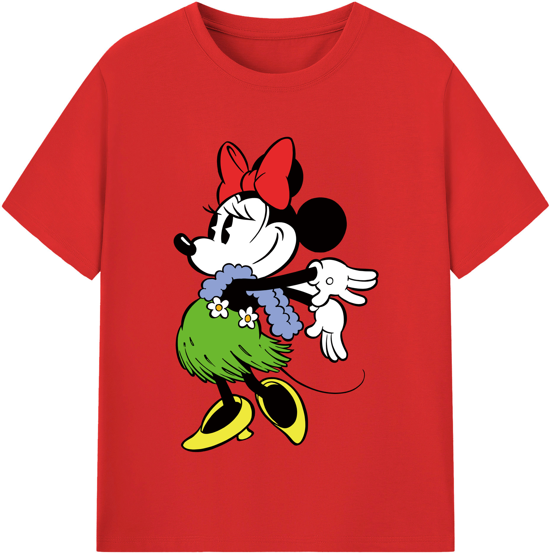 （画像用） ミッキーマウス Mickey Mouse 綿100％半袖Tシャツ（フロントプリント）