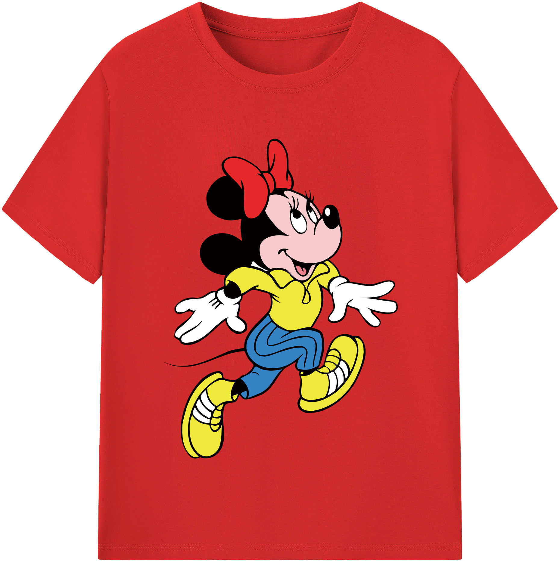 （画像用） ミッキーマウス Mickey Mouse 綿100％半袖Tシャツ（フロントプリント）