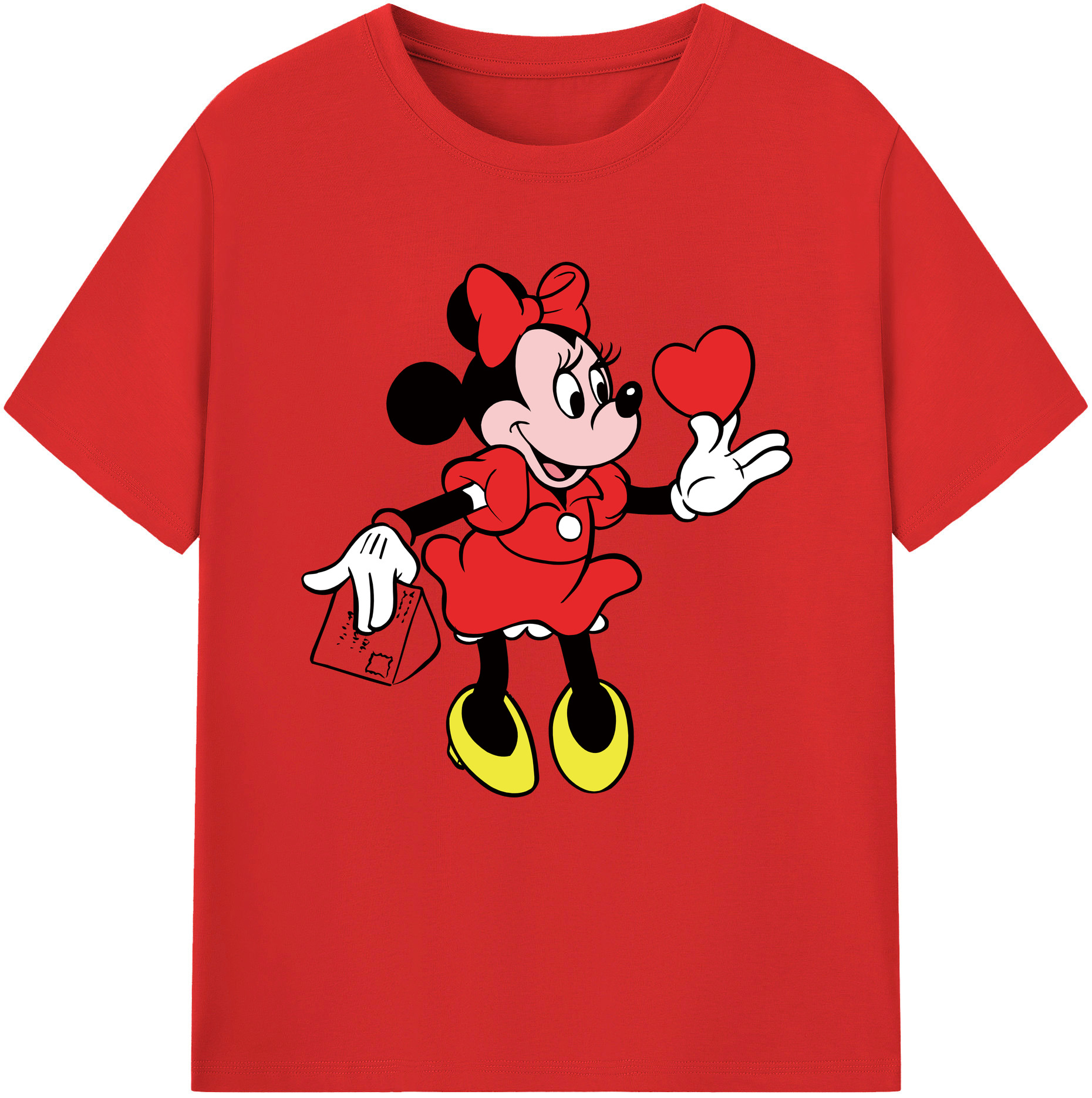 （画像用） ミッキーマウス Mickey Mouse 綿100％半袖Tシャツ（フロントプリント）