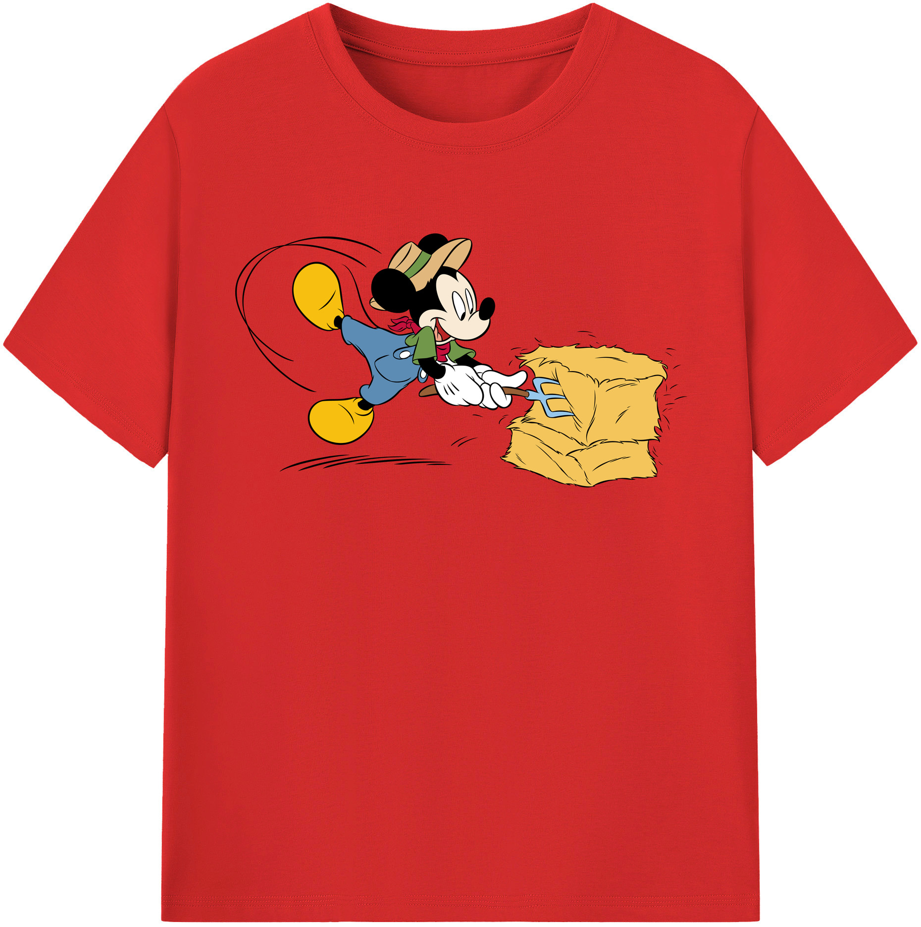 （画像用） ミッキーマウス Mickey Mouse 綿100％半袖Tシャツ（フロントプリント）