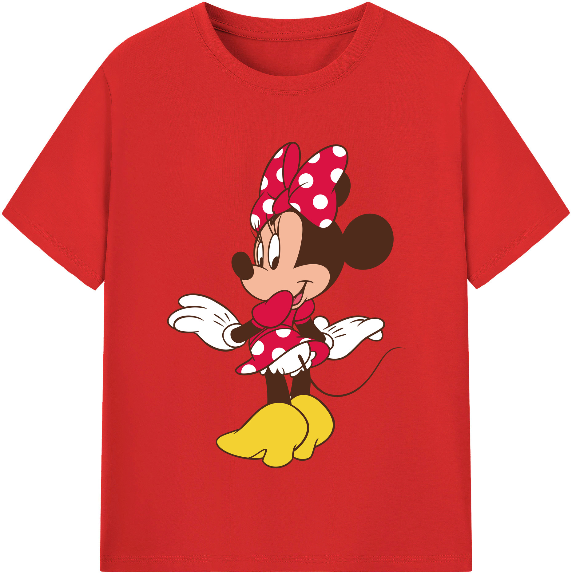 （画像用） ミッキーマウス Mickey Mouse 綿100％半袖Tシャツ（フロントプリント）