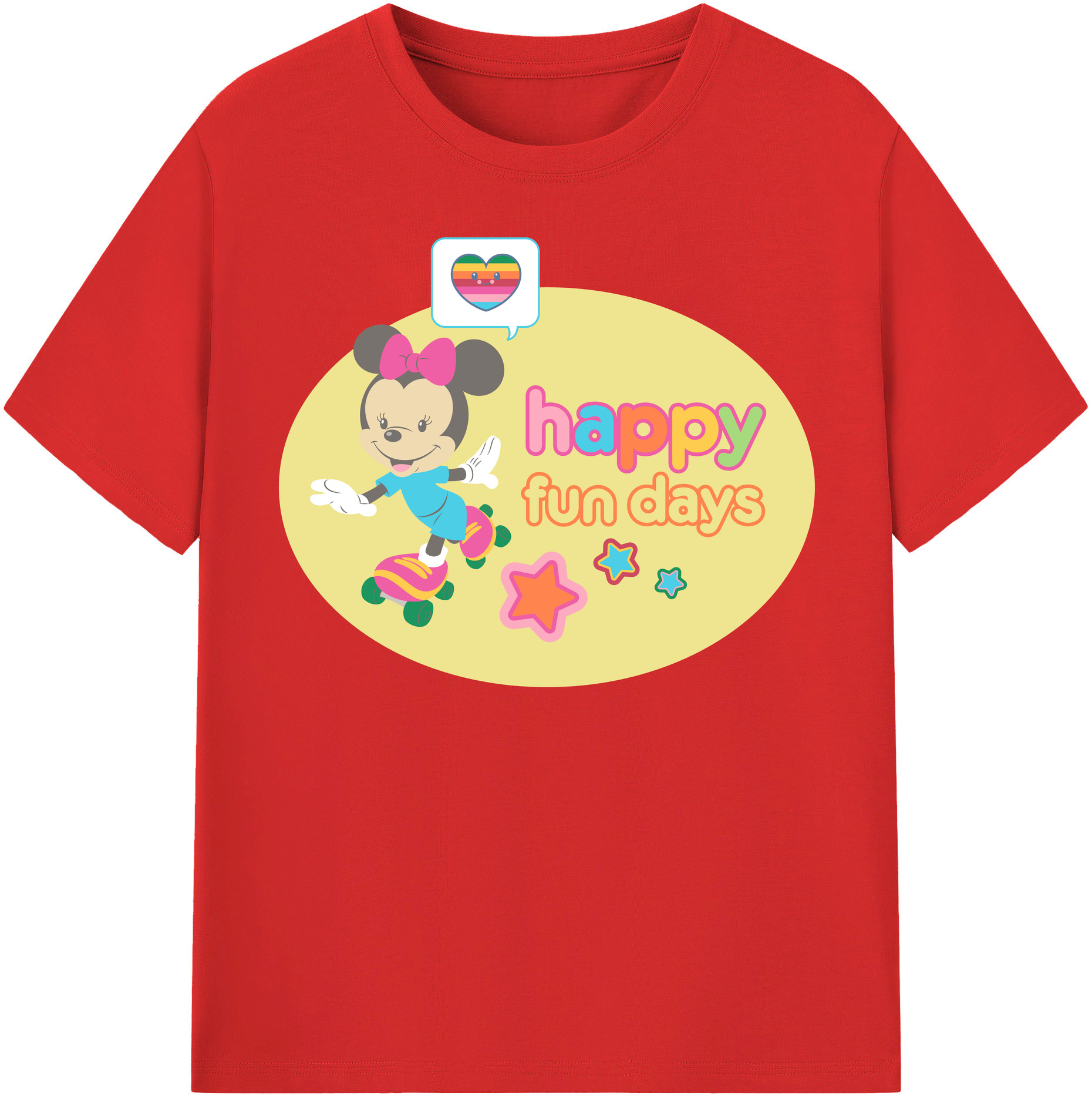 （画像用） ミッキーマウス Mickey Mouse 綿100％半袖Tシャツ（フロントプリント）