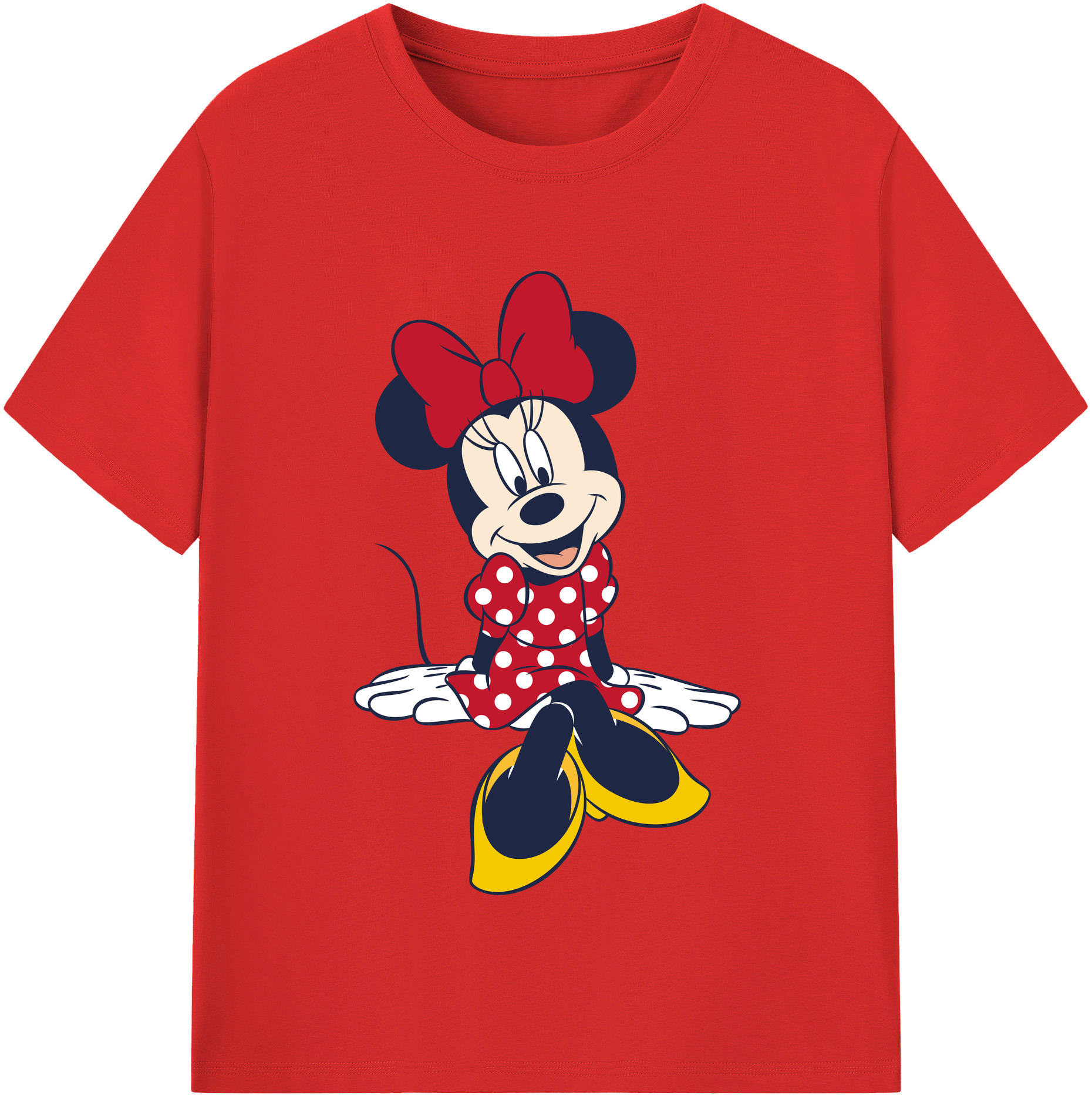 （画像用） ミッキーマウス Mickey Mouse 綿100％半袖Tシャツ（フロントプリント）