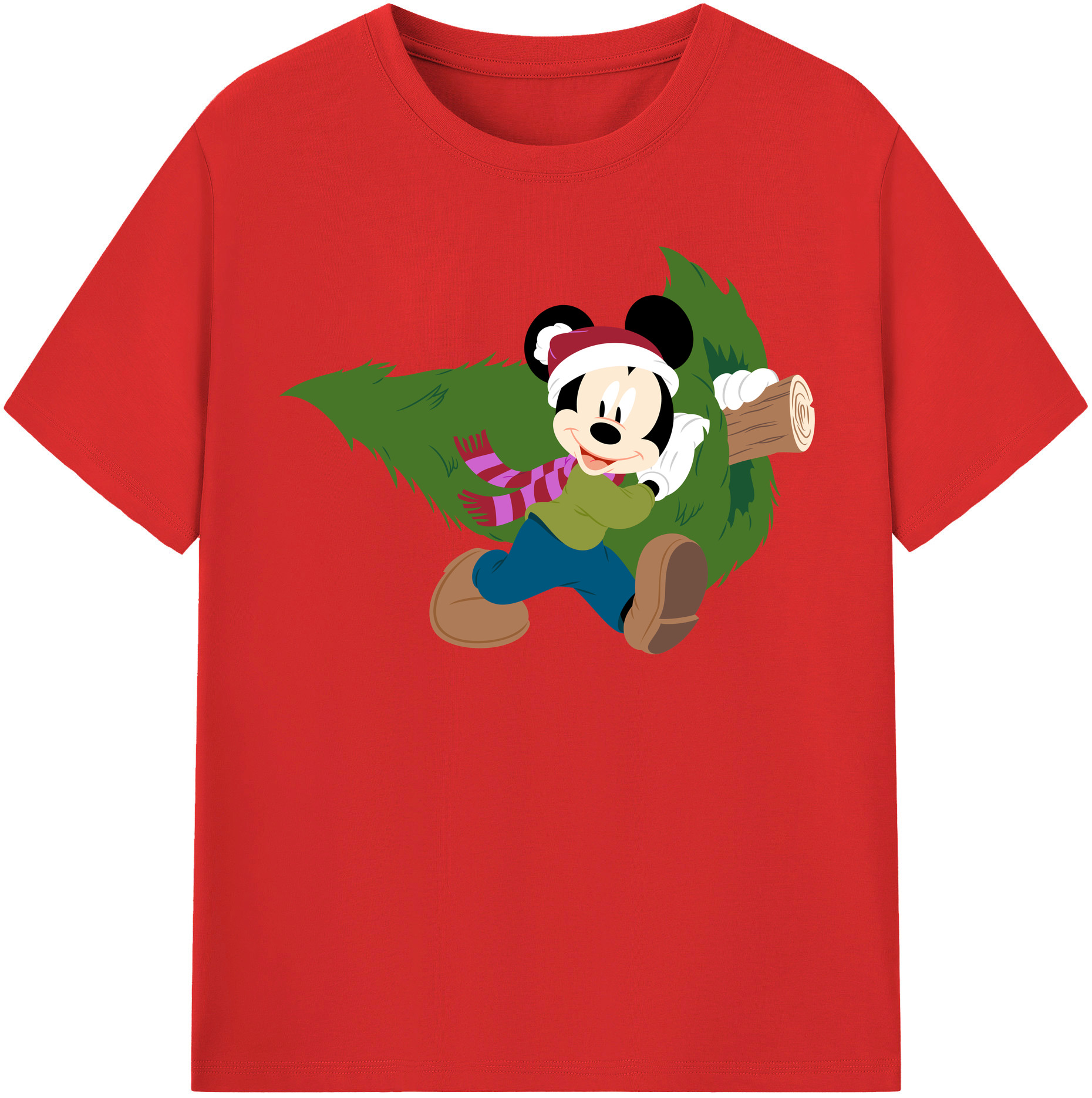 （画像用） ミッキーマウス Mickey Mouse 綿100％半袖Tシャツ（フロントプリント）
