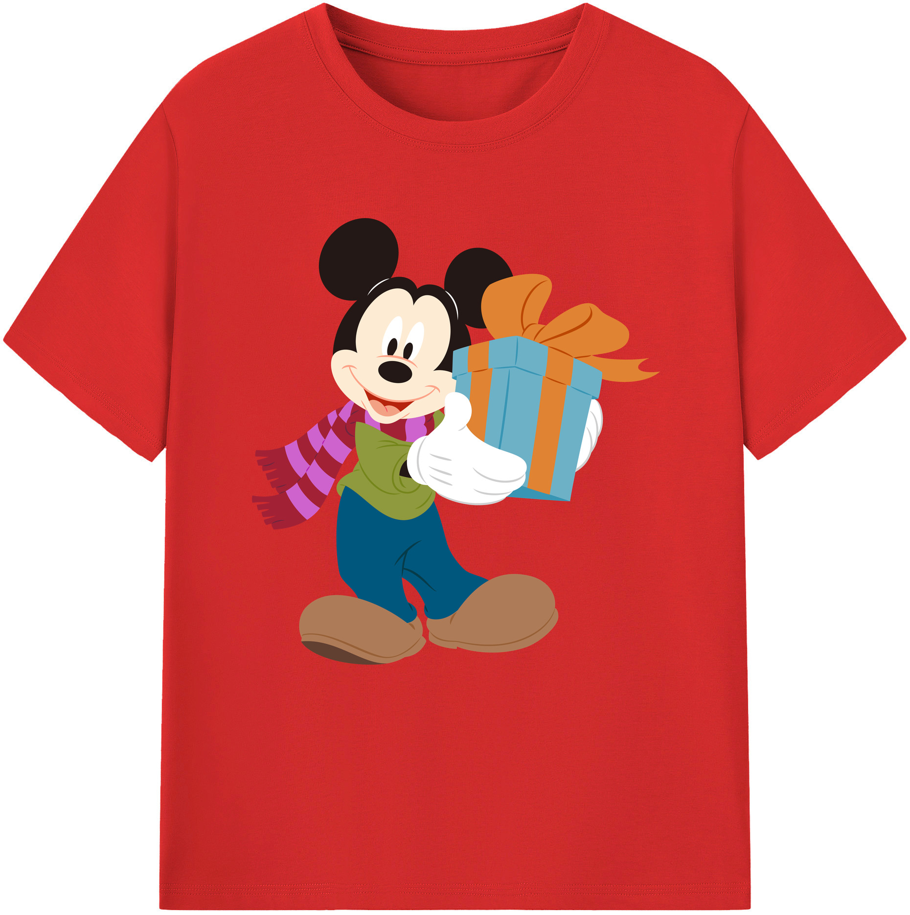 （画像用） ミッキーマウス Mickey Mouse 綿100％半袖Tシャツ（フロントプリント）
