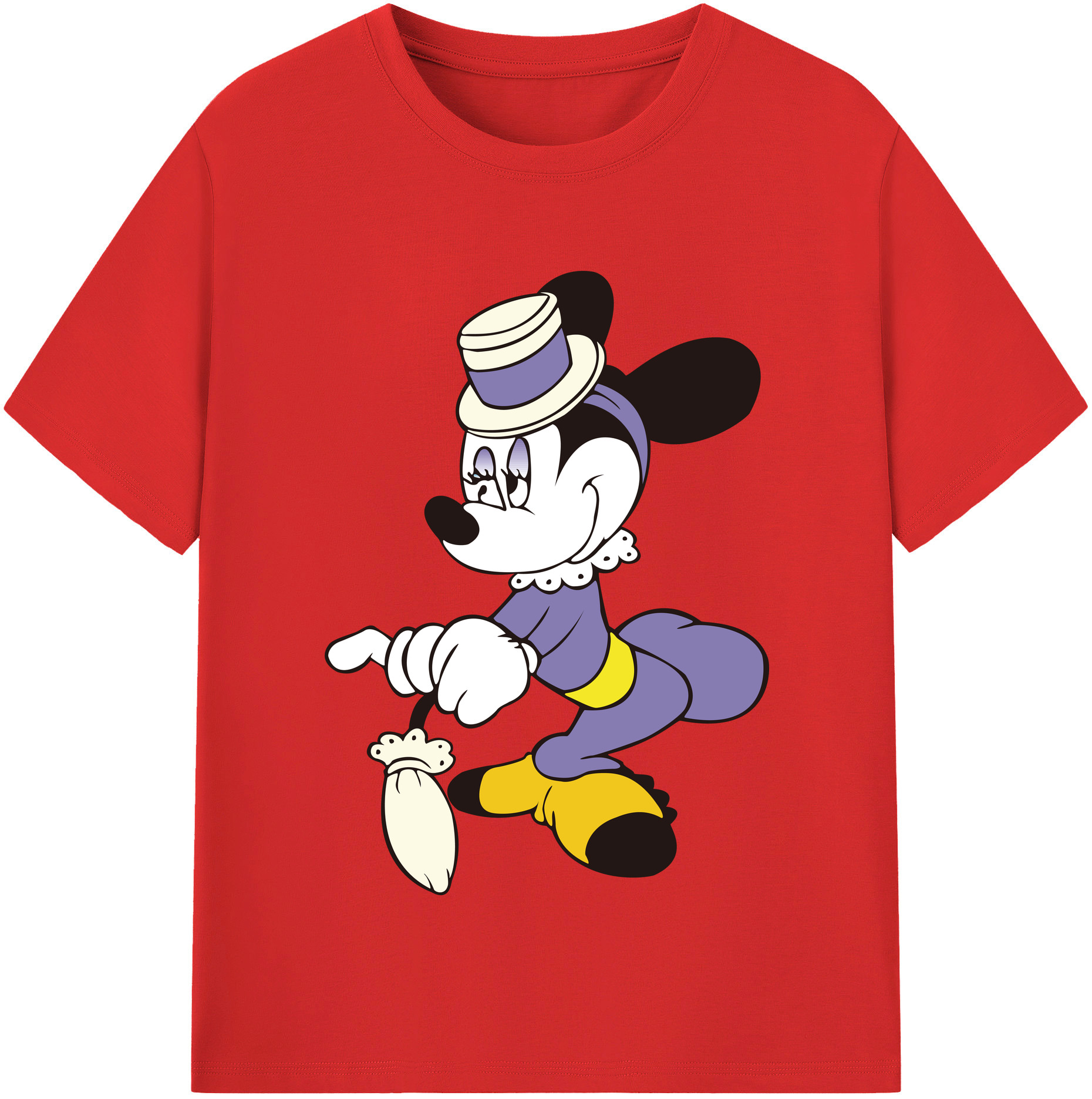 （画像用） ミッキーマウス Mickey Mouse 綿100％半袖Tシャツ（フロントプリント）