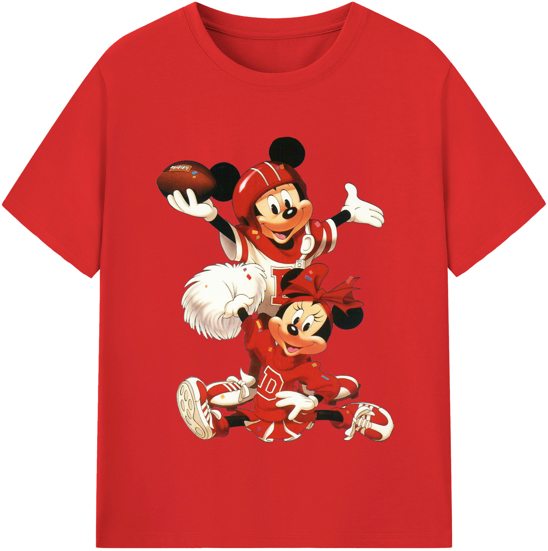 （画像用） ミッキーマウス Mickey Mouse 綿100％半袖Tシャツ（フロントプリント）