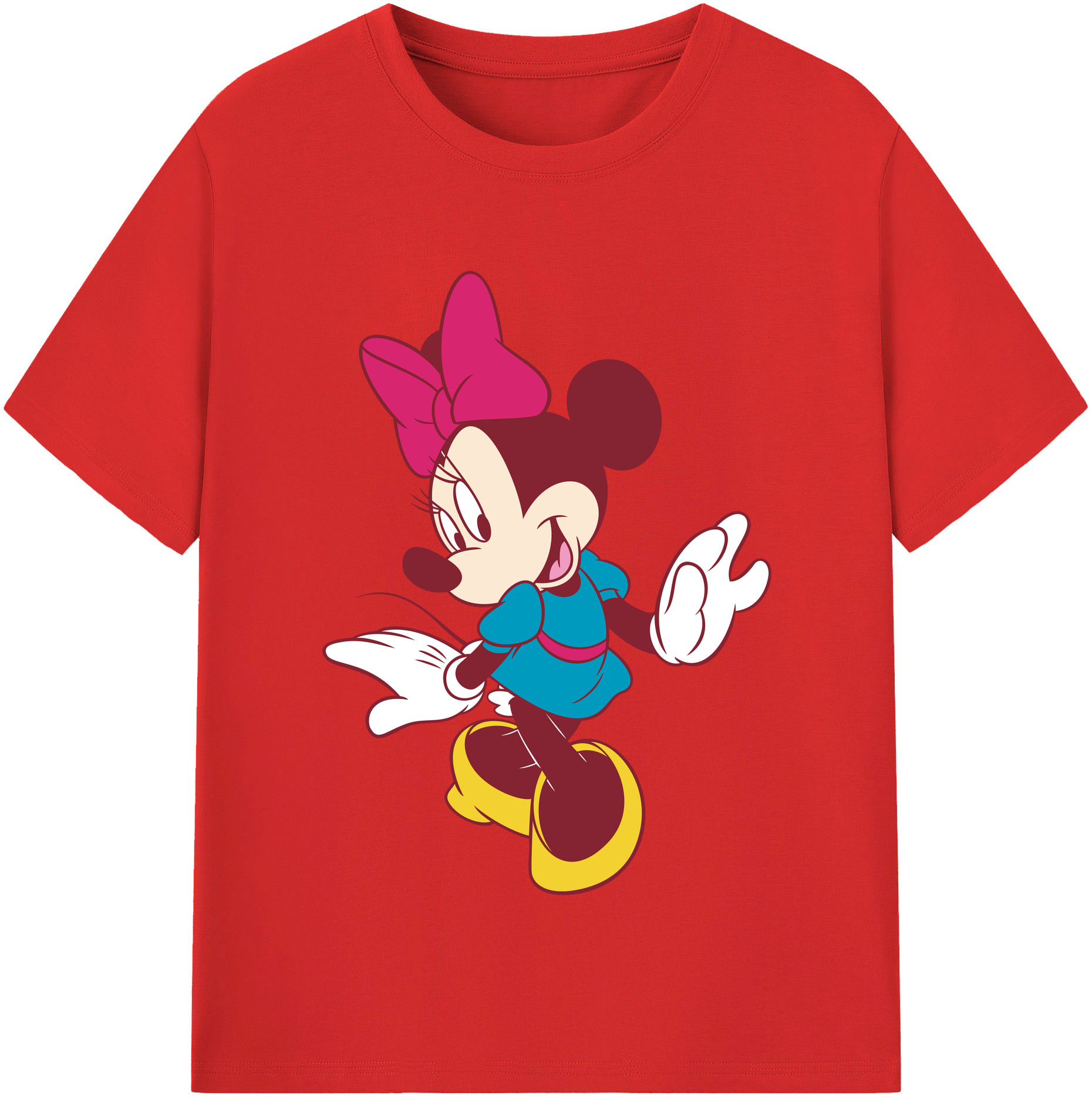 （画像用） ミッキーマウス Mickey Mouse 綿100％半袖Tシャツ（フロントプリント）