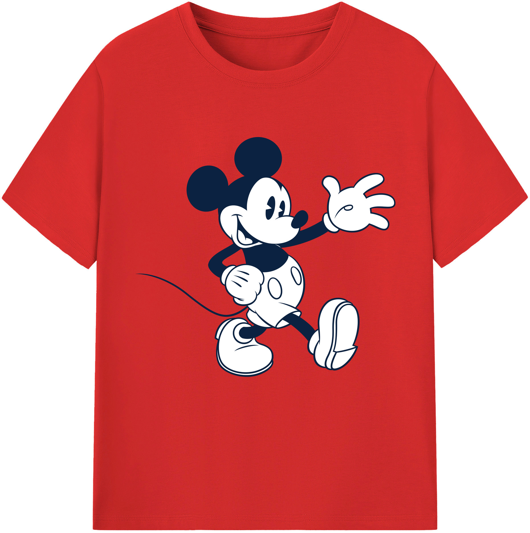 （画像用） ミッキーマウス Mickey Mouse 綿100％半袖Tシャツ（フロントプリント）