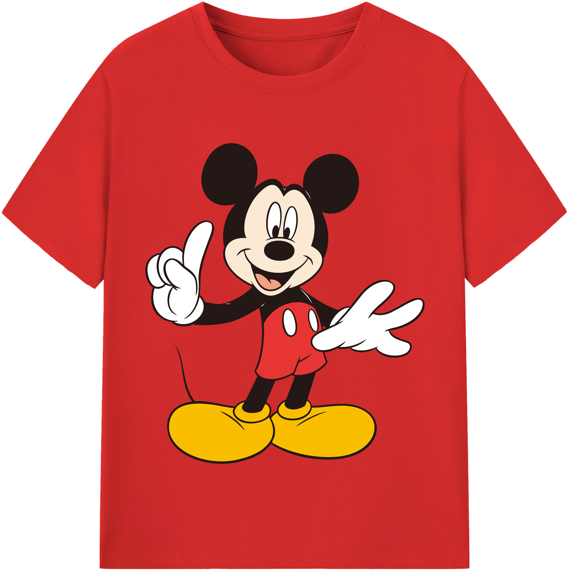 （画像用） ミッキーマウス Mickey Mouse 綿100％半袖Tシャツ（フロントプリント）
