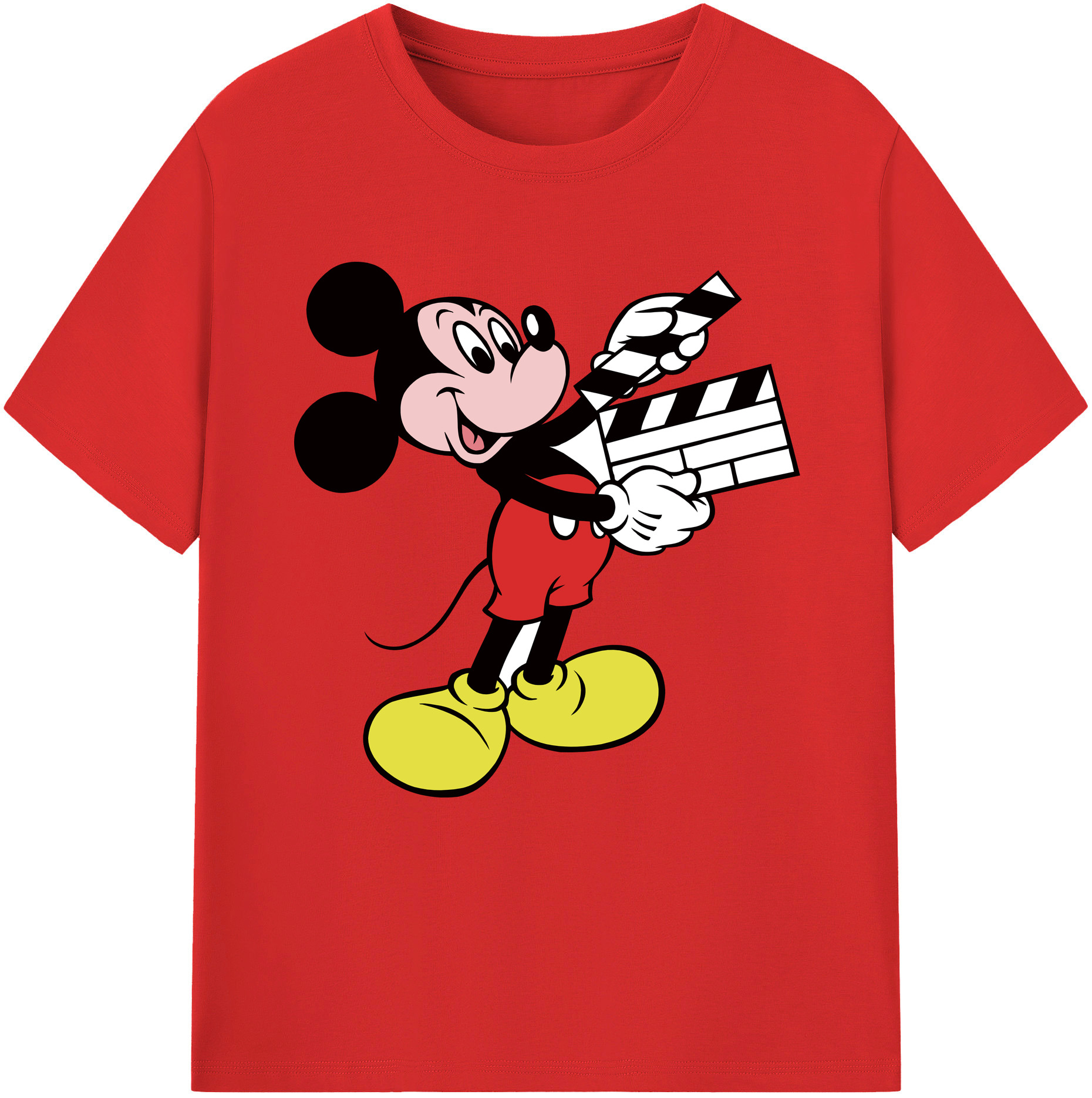 （画像用） ミッキーマウス Mickey Mouse 綿100％半袖Tシャツ（フロントプリント）