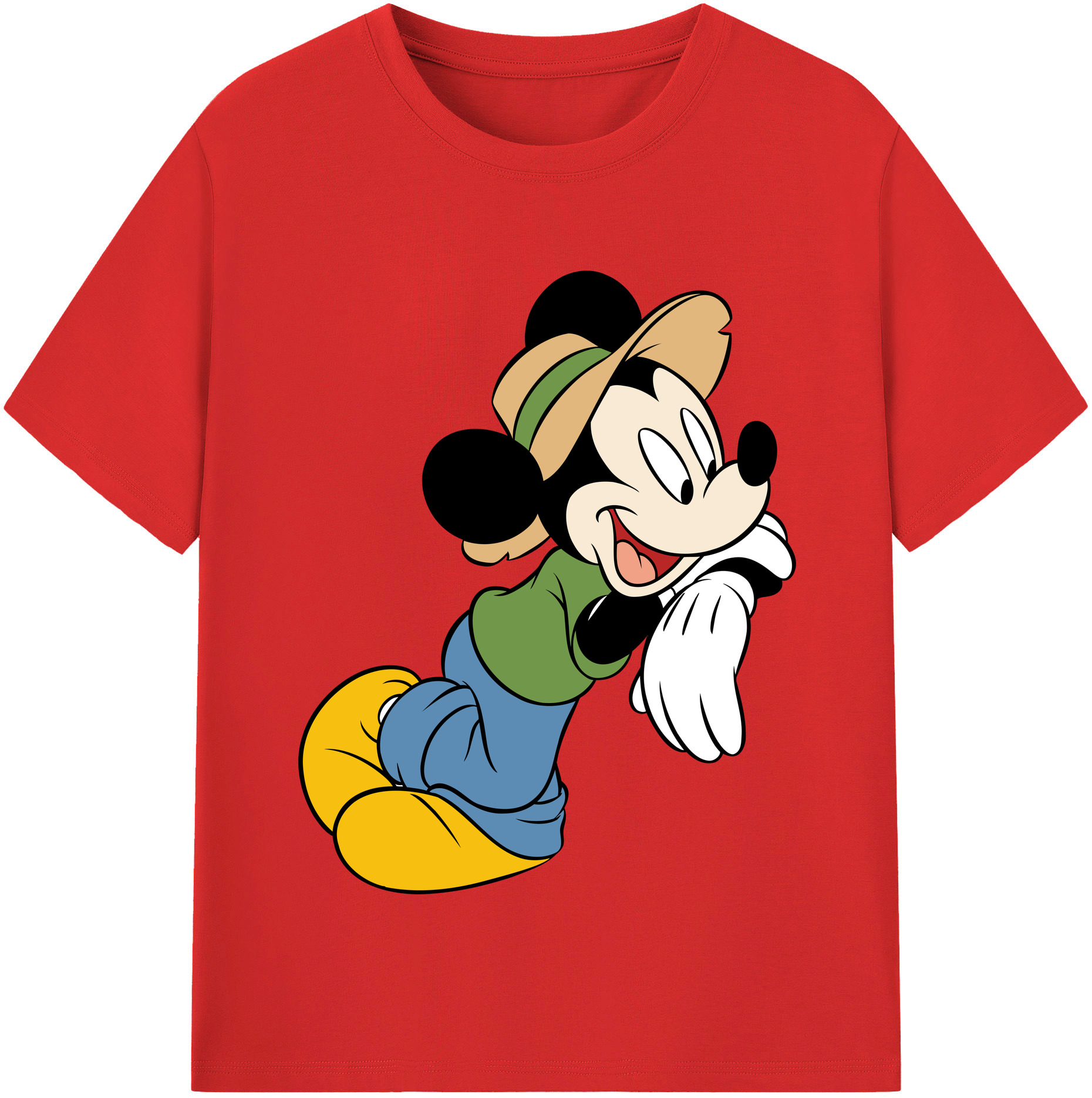 （画像用） ミッキーマウス Mickey Mouse 綿100％半袖Tシャツ（フロントプリント）