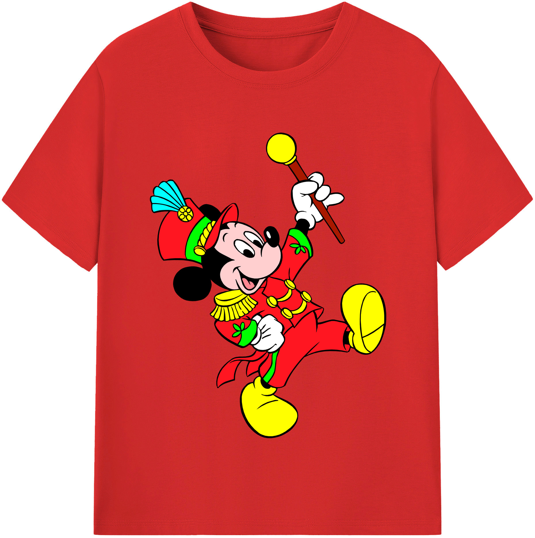 （画像用） ミッキーマウス Mickey Mouse 綿100％半袖Tシャツ（フロントプリント）