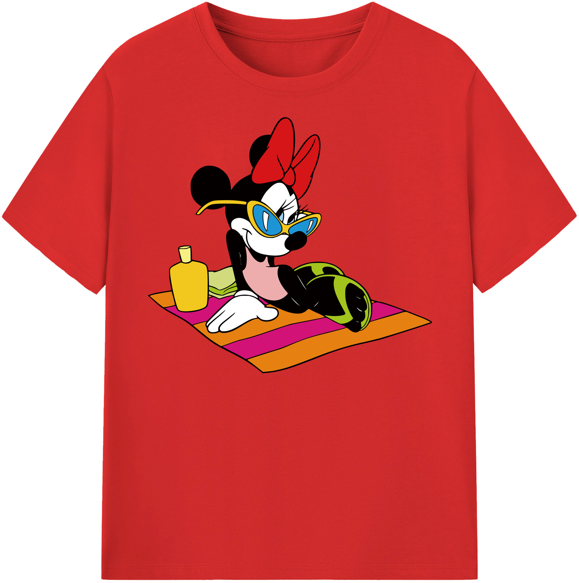 （画像用） ミッキーマウス Mickey Mouse 綿100％半袖Tシャツ（フロントプリント）