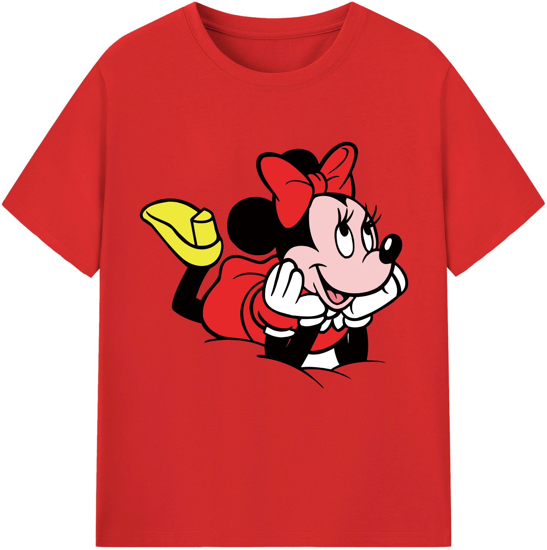 （画像用） ミッキーマウス Mickey Mouse 綿100％半袖Tシャツ（フロントプリント）