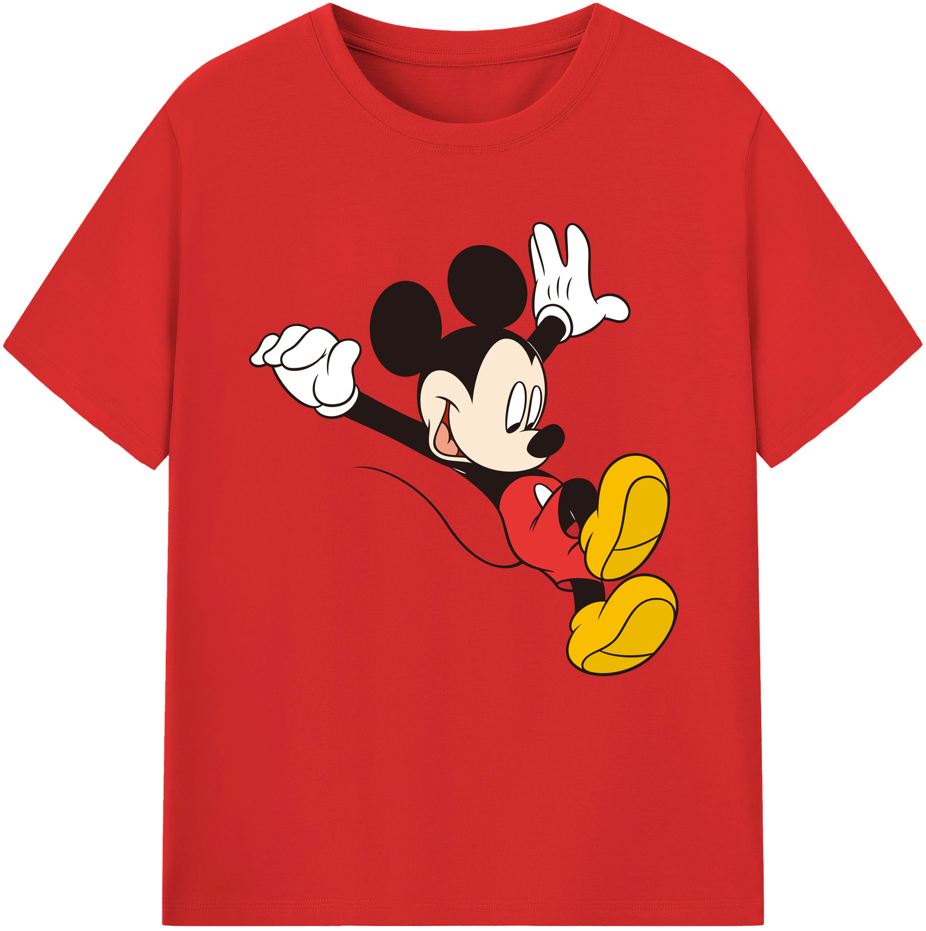 （画像用） ミッキーマウス Mickey Mouse 綿100％半袖Tシャツ（フロントプリント）