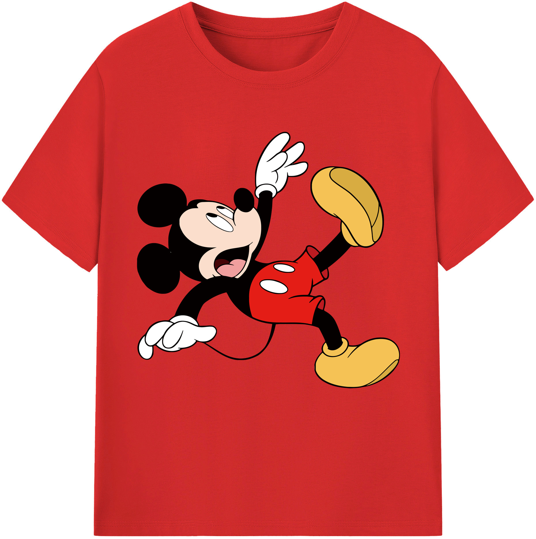 （画像用） ミッキーマウス Mickey Mouse 綿100％半袖Tシャツ（フロントプリント）