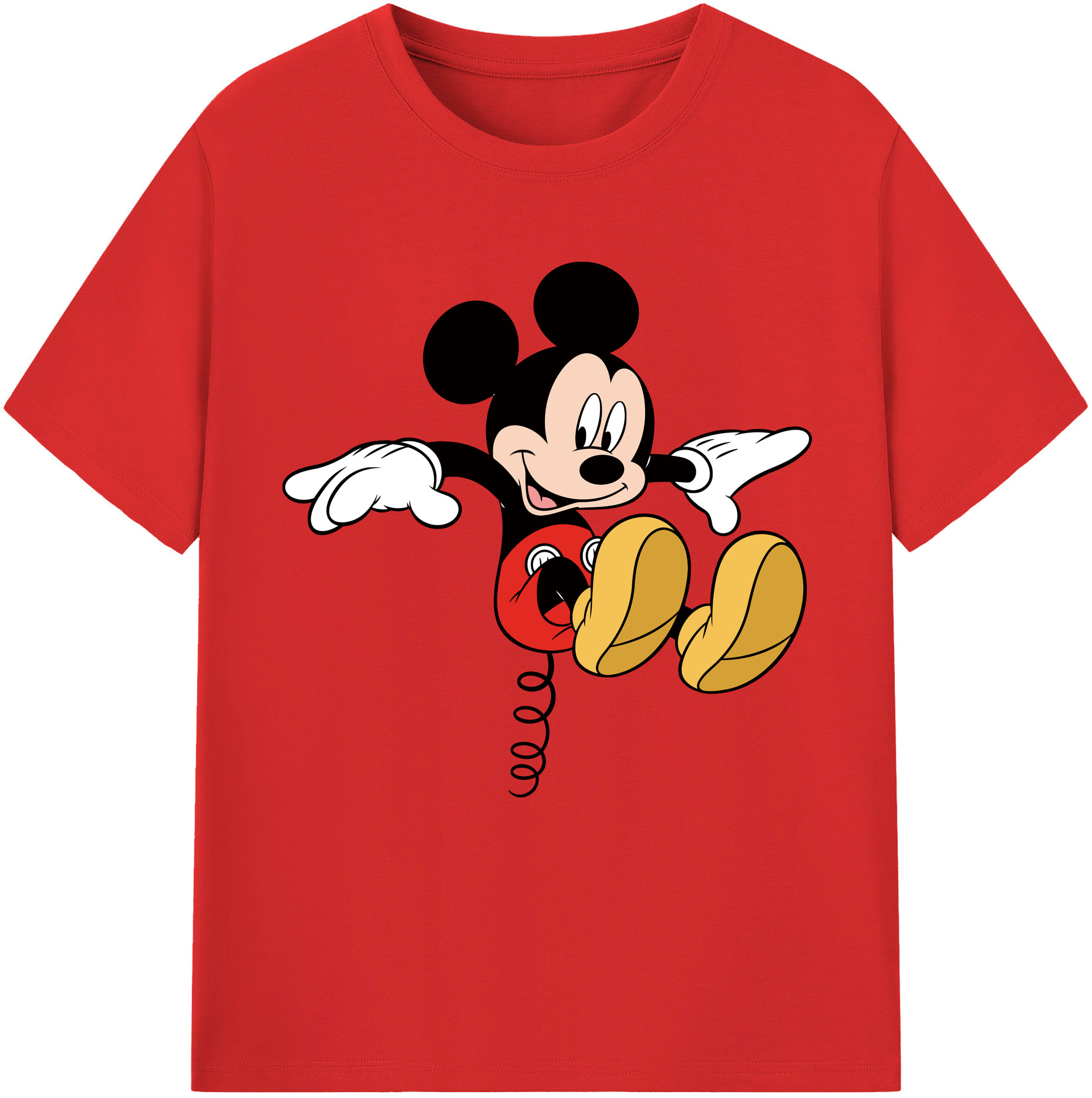 （画像用） ミッキーマウス Mickey Mouse 綿100％半袖Tシャツ（フロントプリント）
