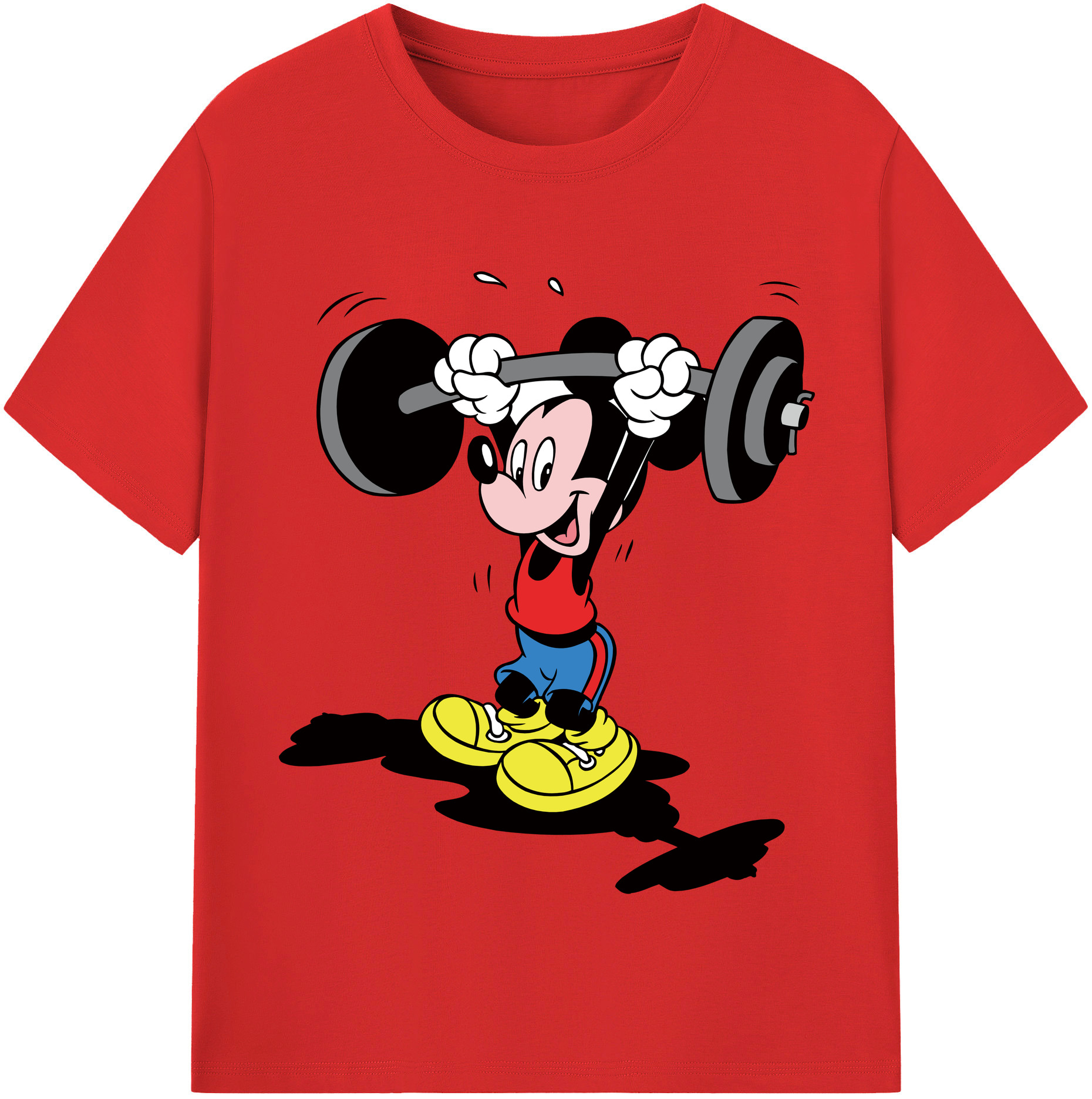 （画像用） ミッキーマウス Mickey Mouse 綿100％半袖Tシャツ（フロントプリント）