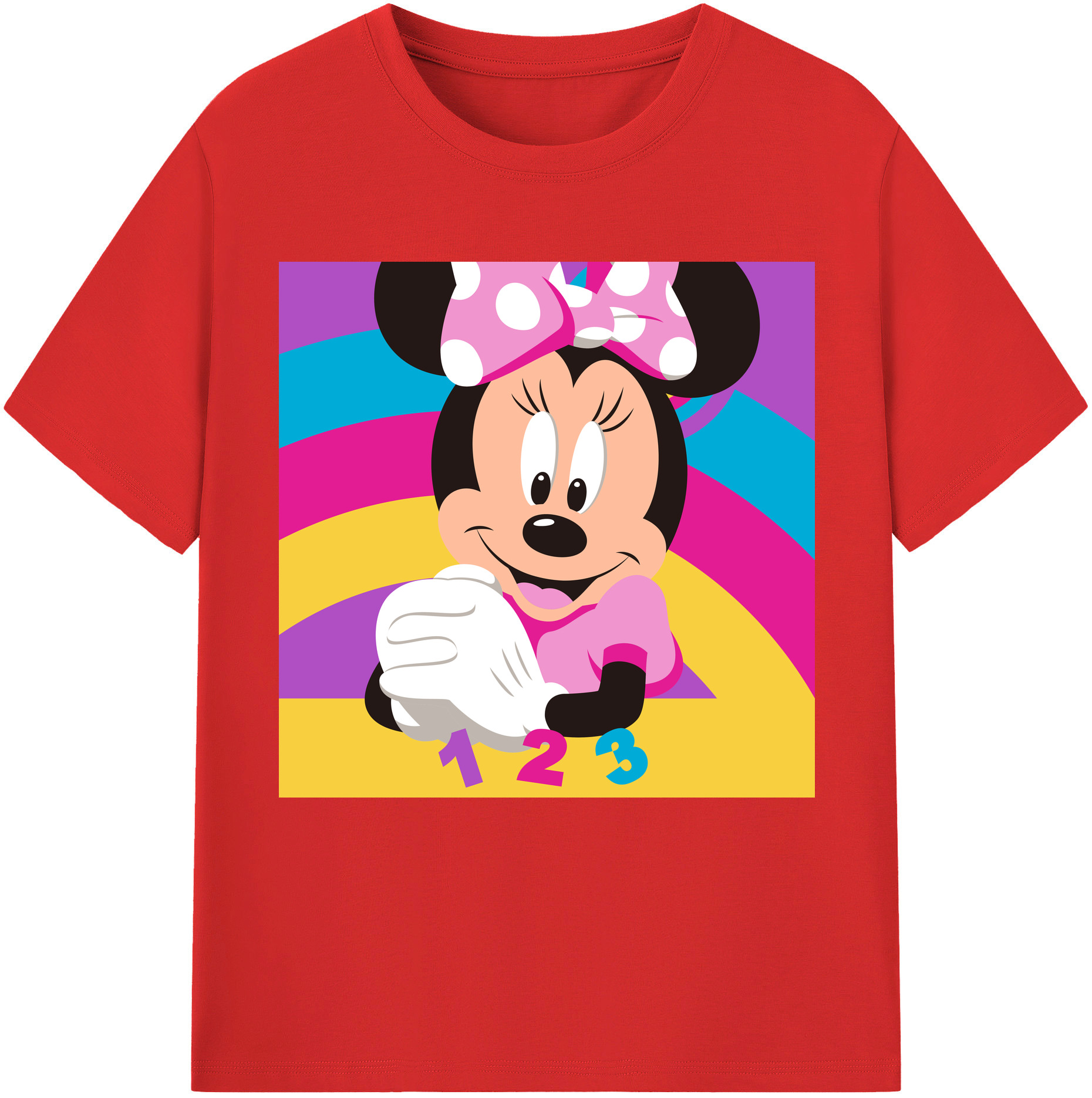 （画像用） ミッキーマウス Mickey Mouse 綿100％半袖Tシャツ（フロントプリント）