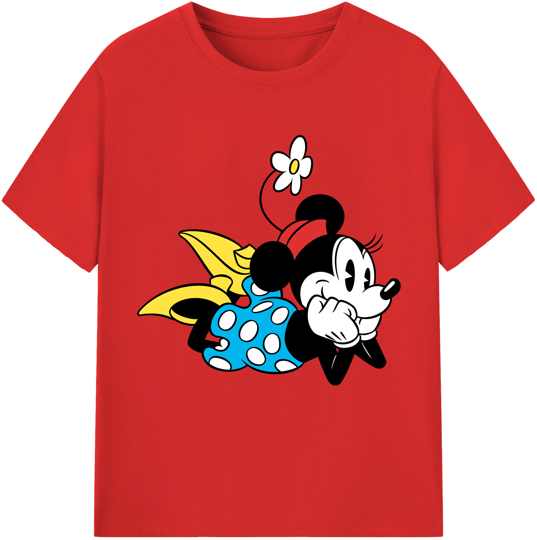 （画像用） ミッキーマウス Mickey Mouse 綿100％半袖Tシャツ（フロントプリント）