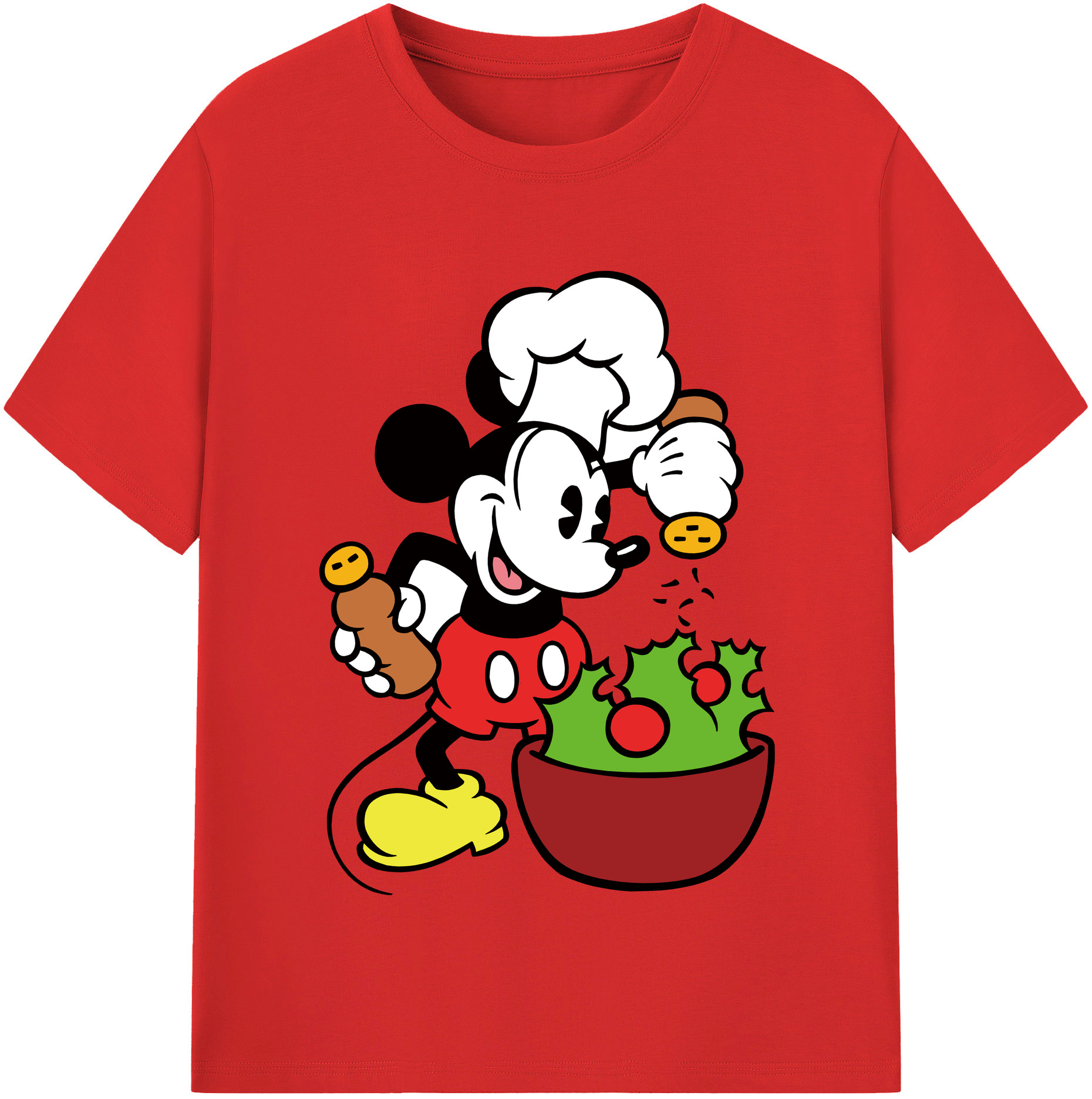 （画像用） ミッキーマウス Mickey Mouse 綿100％半袖Tシャツ（フロントプリント）