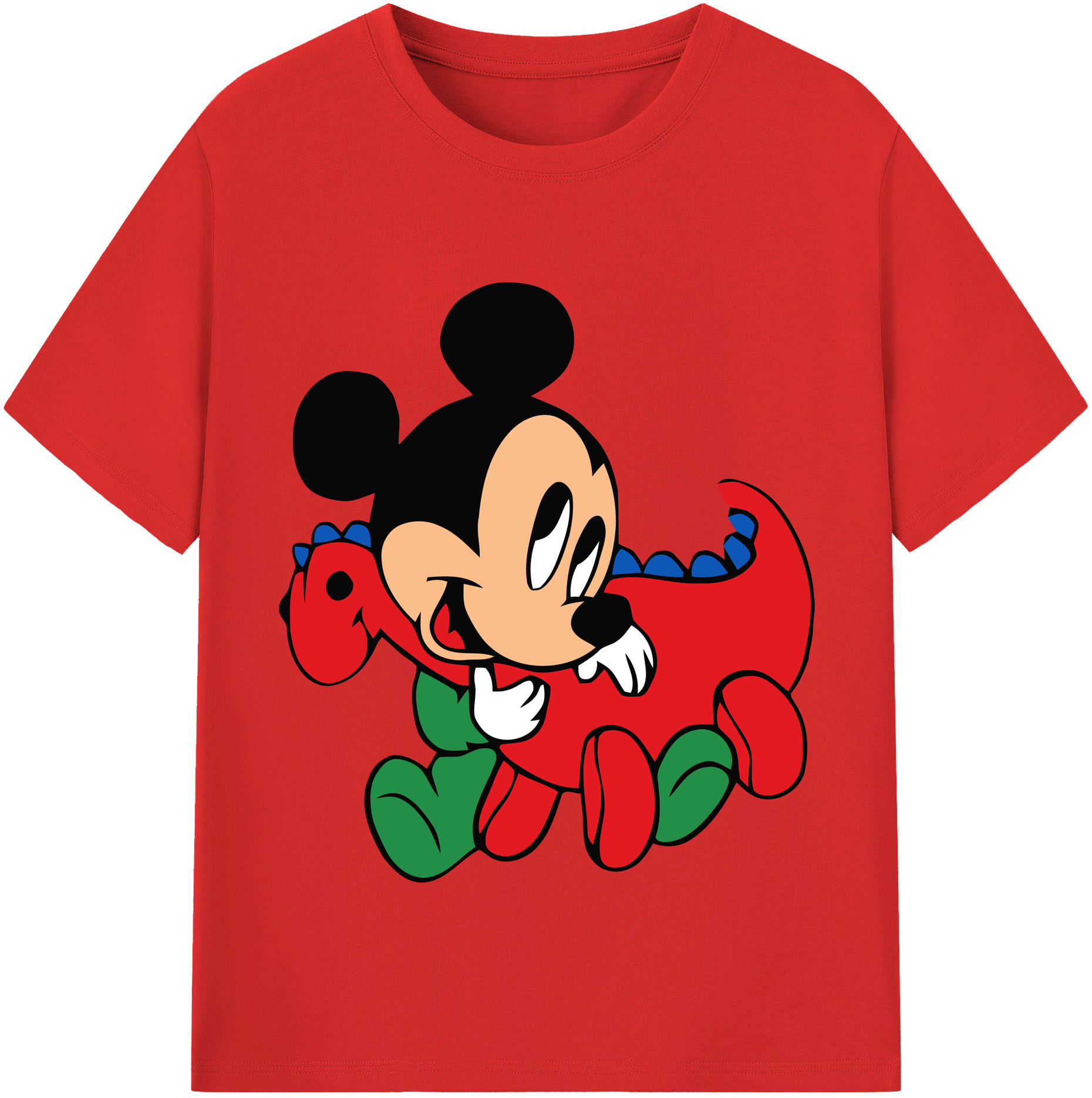 （画像用） ミッキーマウス Mickey Mouse 綿100％半袖Tシャツ（フロントプリント）
