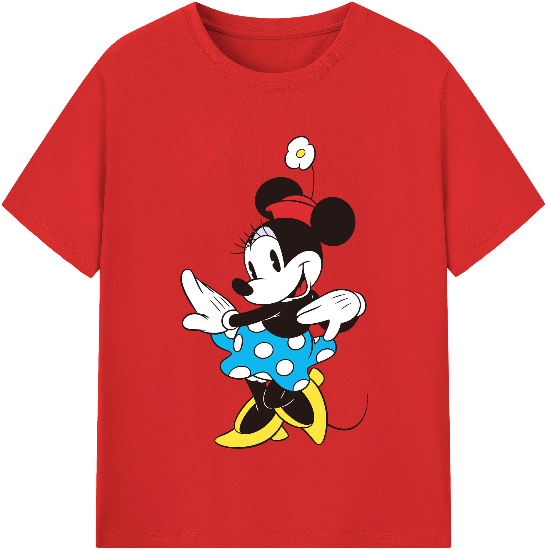 （画像用） ミッキーマウス Mickey Mouse 綿100％半袖Tシャツ（フロントプリント）