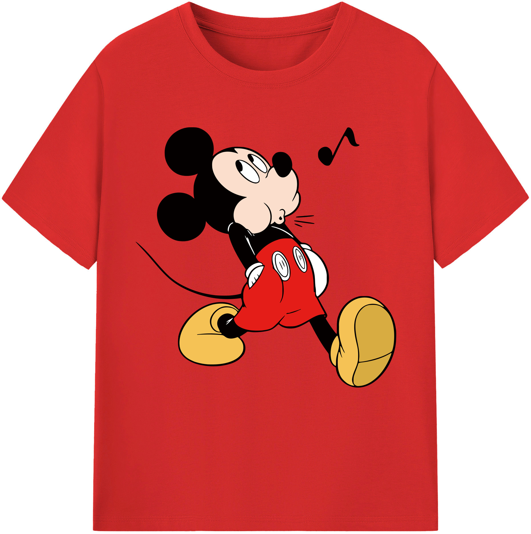 （画像用） ミッキーマウス Mickey Mouse 綿100％半袖Tシャツ（フロントプリント）