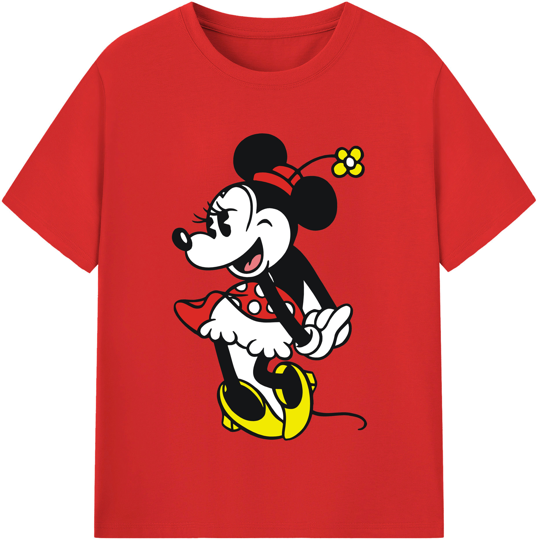 （画像用） ミッキーマウス Mickey Mouse 綿100％半袖Tシャツ（フロントプリント）