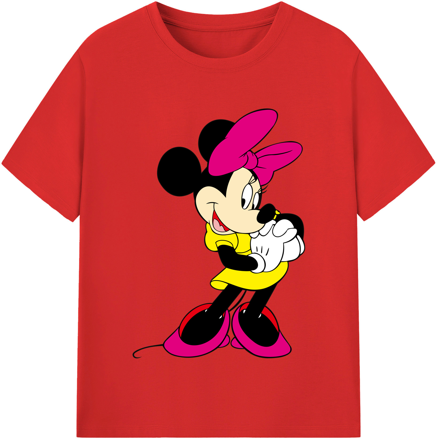 （画像用） ミッキーマウス Mickey Mouse 綿100％半袖Tシャツ（フロントプリント）