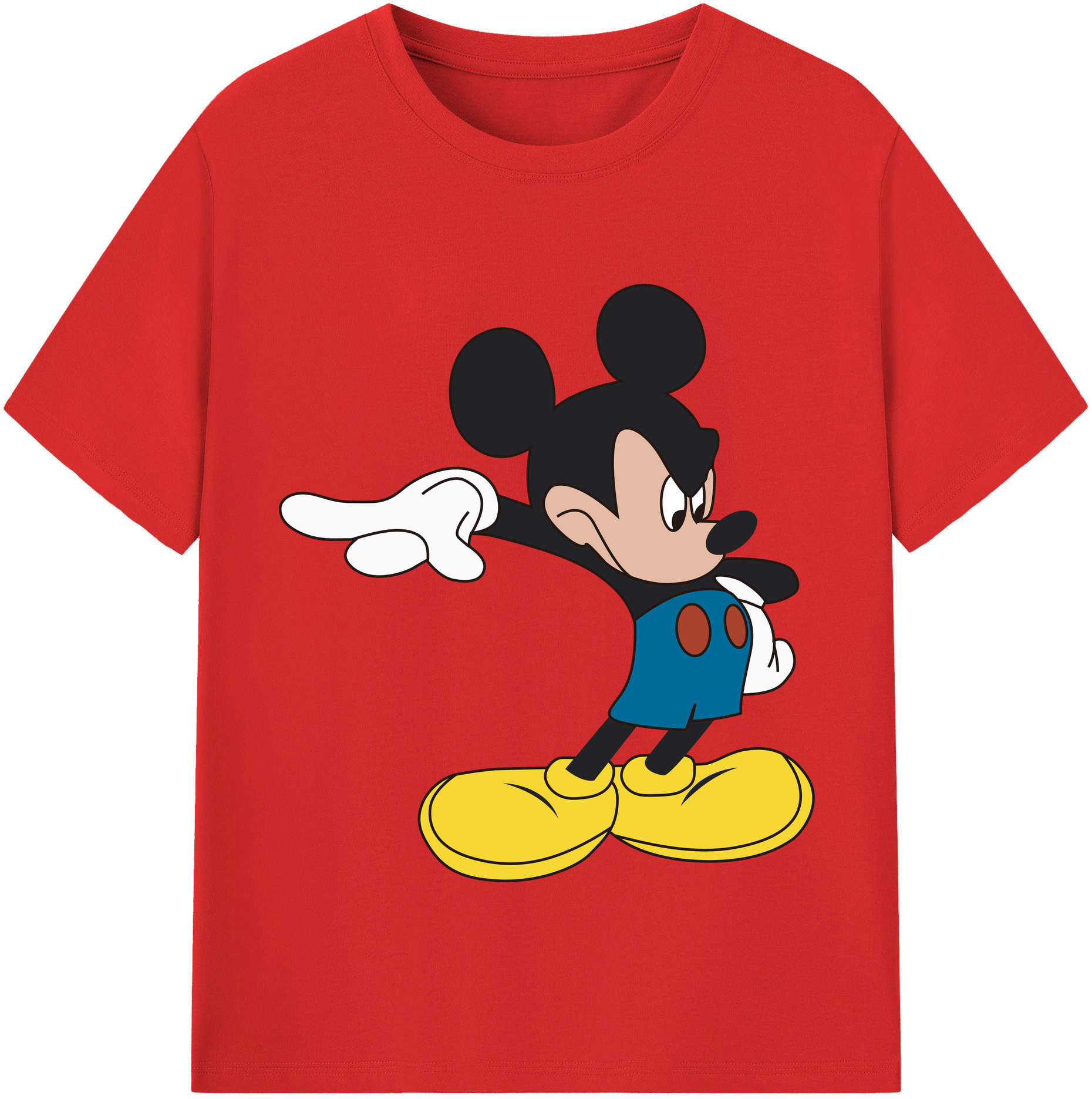 （画像用） ミッキーマウス Mickey Mouse 綿100％半袖Tシャツ（フロントプリント）