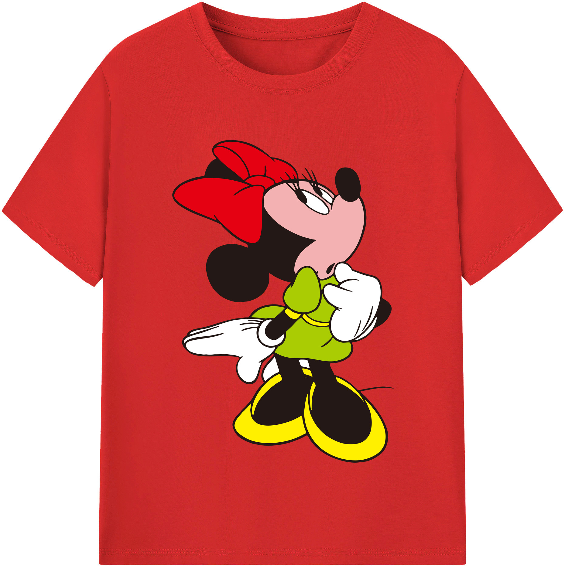 （画像用） ミッキーマウス Mickey Mouse 綿100％半袖Tシャツ（フロントプリント）