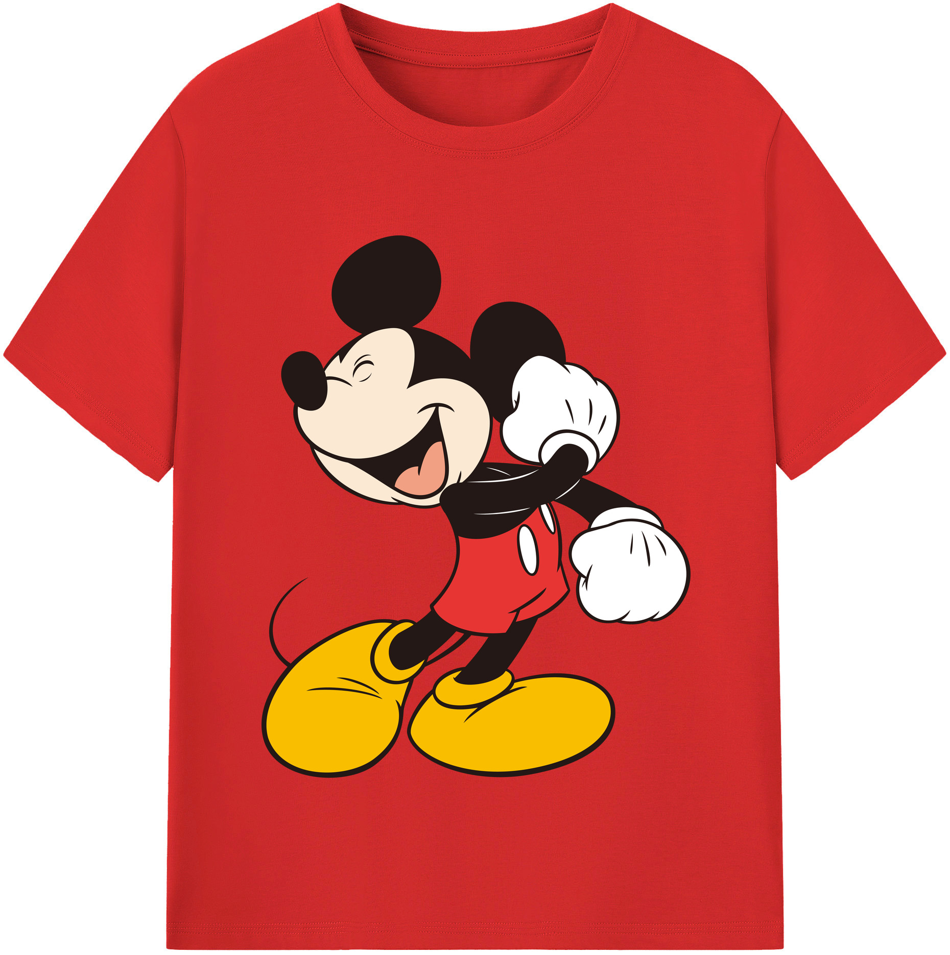 （画像用） ミッキーマウス Mickey Mouse 綿100％半袖Tシャツ（フロントプリント）