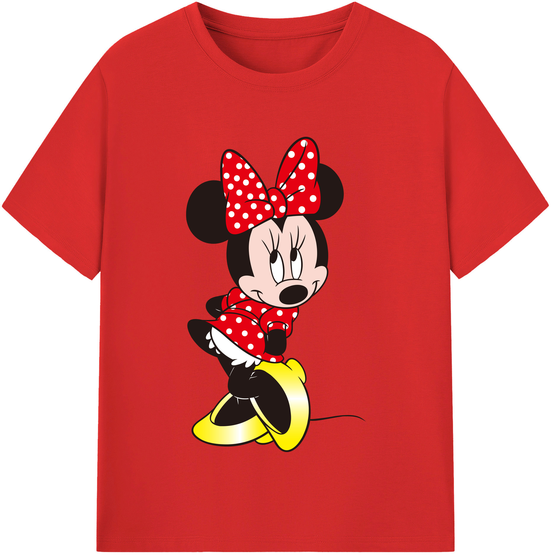 （画像用） ミッキーマウス Mickey Mouse 綿100％半袖Tシャツ（フロントプリント）