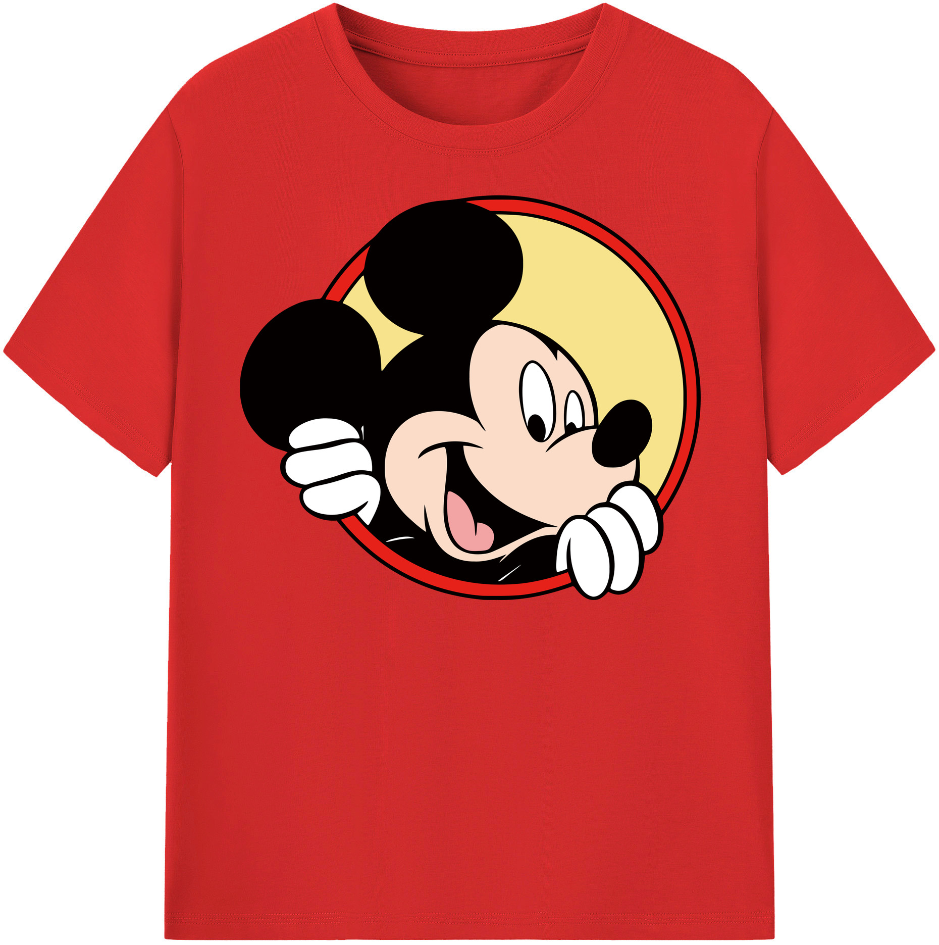 （画像用） ミッキーマウス Mickey Mouse 綿100％半袖Tシャツ（フロントプリント）